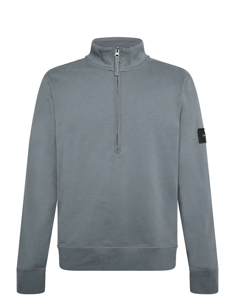 Calvin Klein Jeans - LS EU 350TERRY BADGE QTR ZIP - pullover mit halbem reißverschluss - steel gray - 1