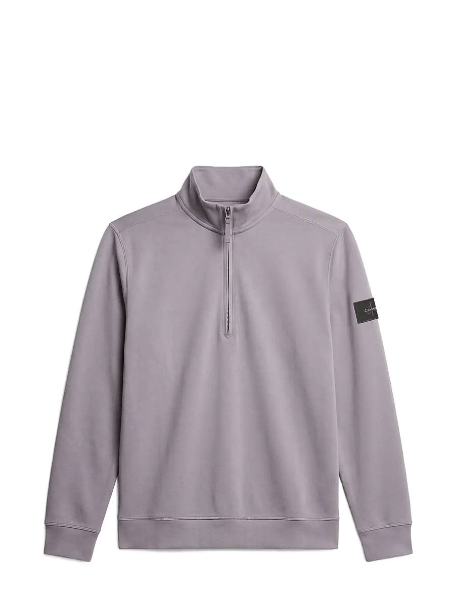 Calvin Klein Jeans - LS EU 350TERRY BADGE QTR ZIP - pullover mit halbem reißverschluss - steel gray - 0