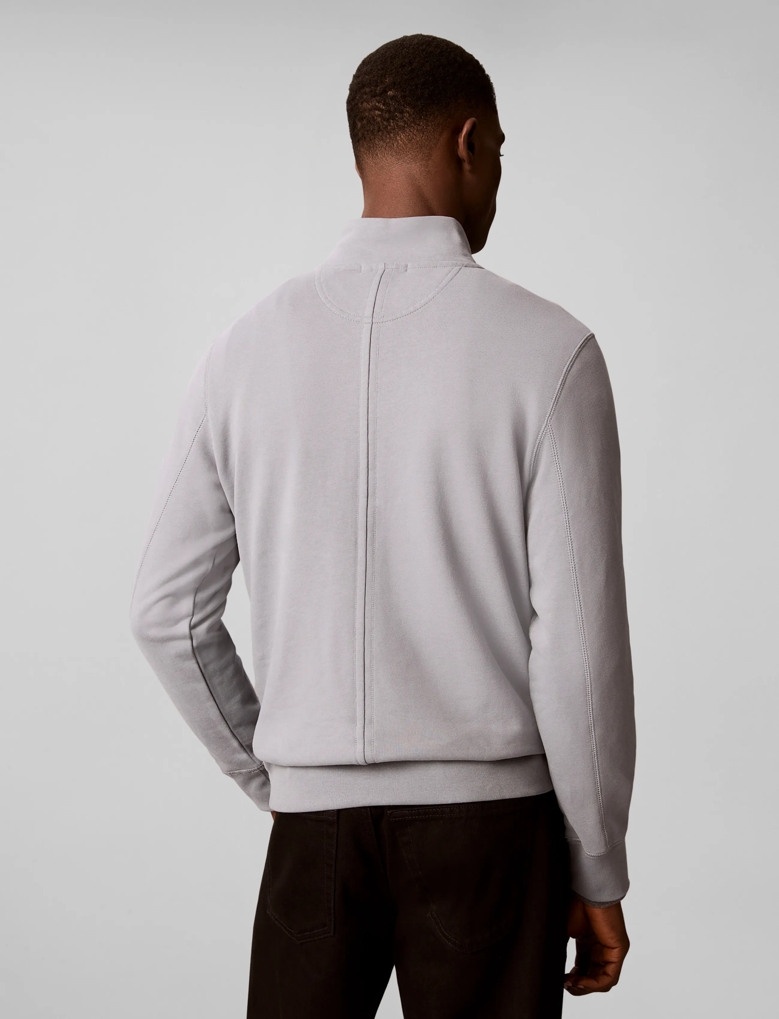 Calvin Klein Jeans - LS EU 350TERRY BADGE QTR ZIP - pullover mit halbem reißverschluss - steel gray - 3