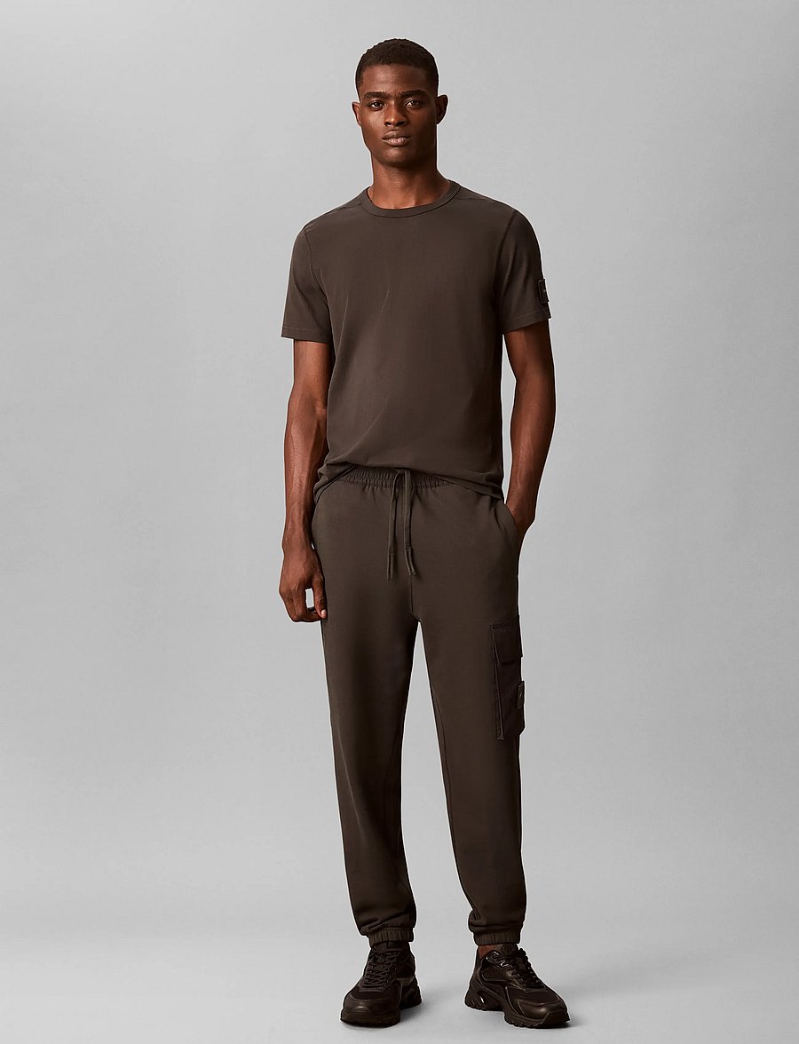 Calvin Klein Jeans - EU 350TERRY BADGE JOGGER - shoppa efter stil - pirate black - 0