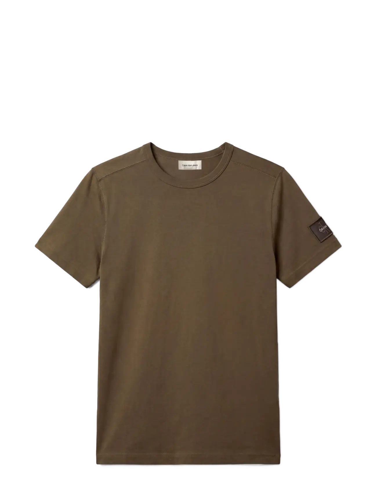 Calvin Klein Jeans - SS CLSC SUEDED JERSEY BADGE TEE - olive night - 1