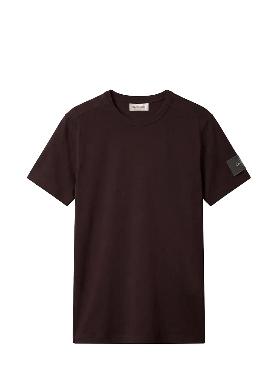 Calvin Klein Jeans - SS CLSC SUEDED JERSEY BADGE TEE - kortärmade t-shirts - pirate black - 1