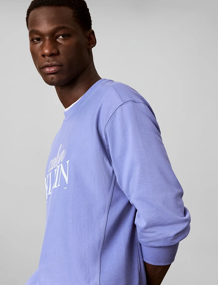Calvin Klein Jeans - LS PREMTERRY FONTMIX CN SWTSHRT - shop efter stil - bleached denim - 5