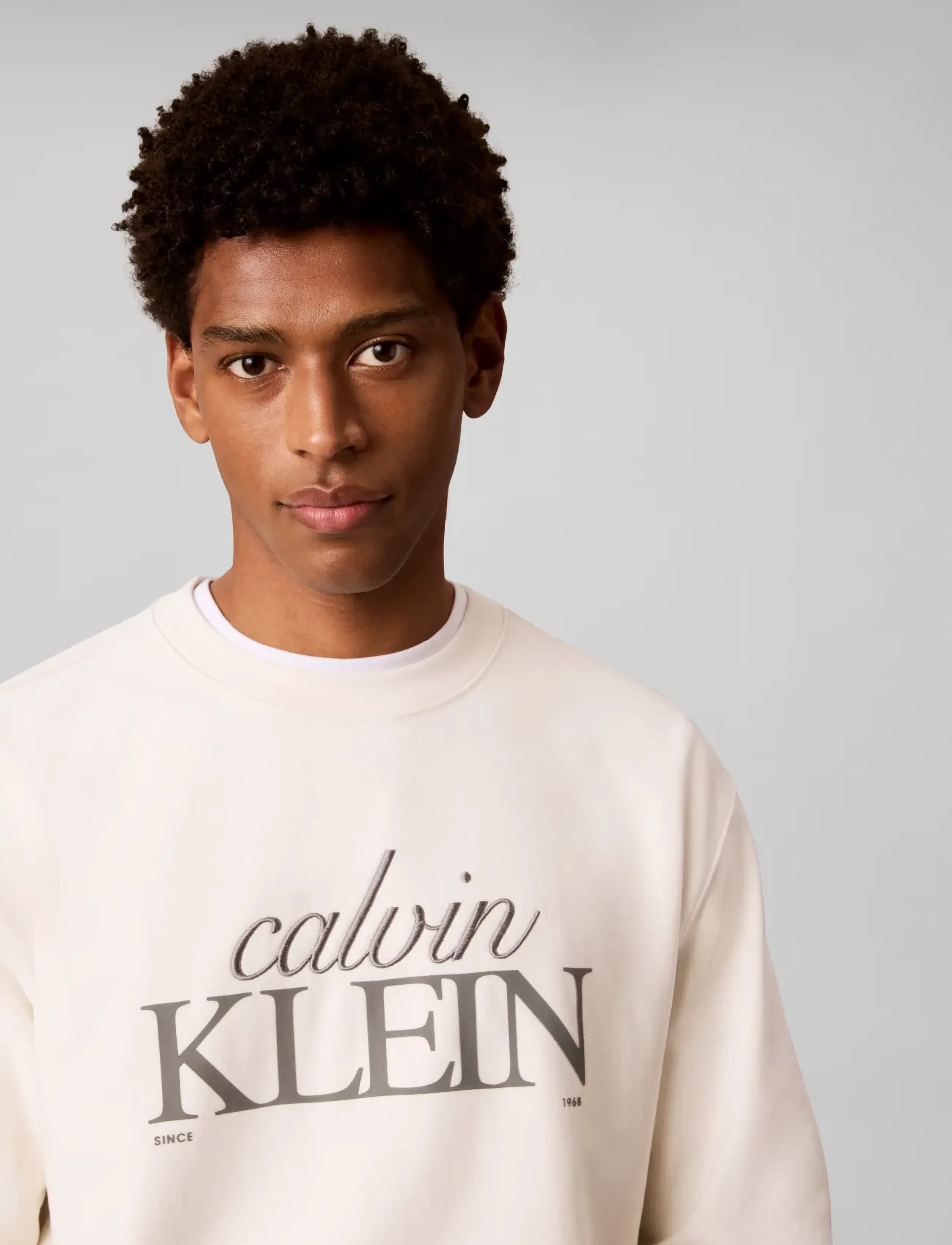 Calvin Klein Jeans - LS PREMTERRY FONTMIX CN SWTSHRT - shop efter stil - tofu - 4