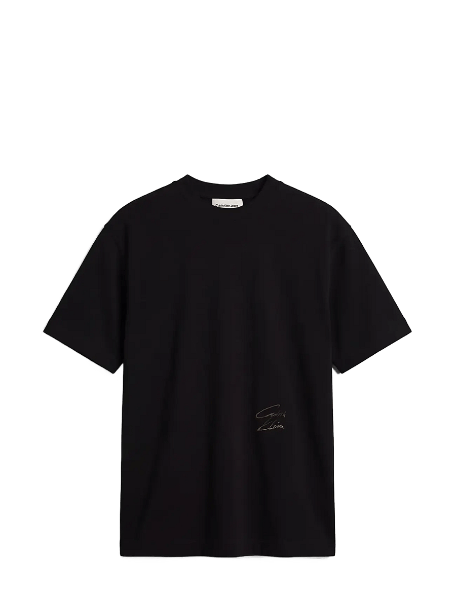 Calvin Klein Jeans - SS RLX 300GSM SCRIPT GRAPHIC TEE - black - 1