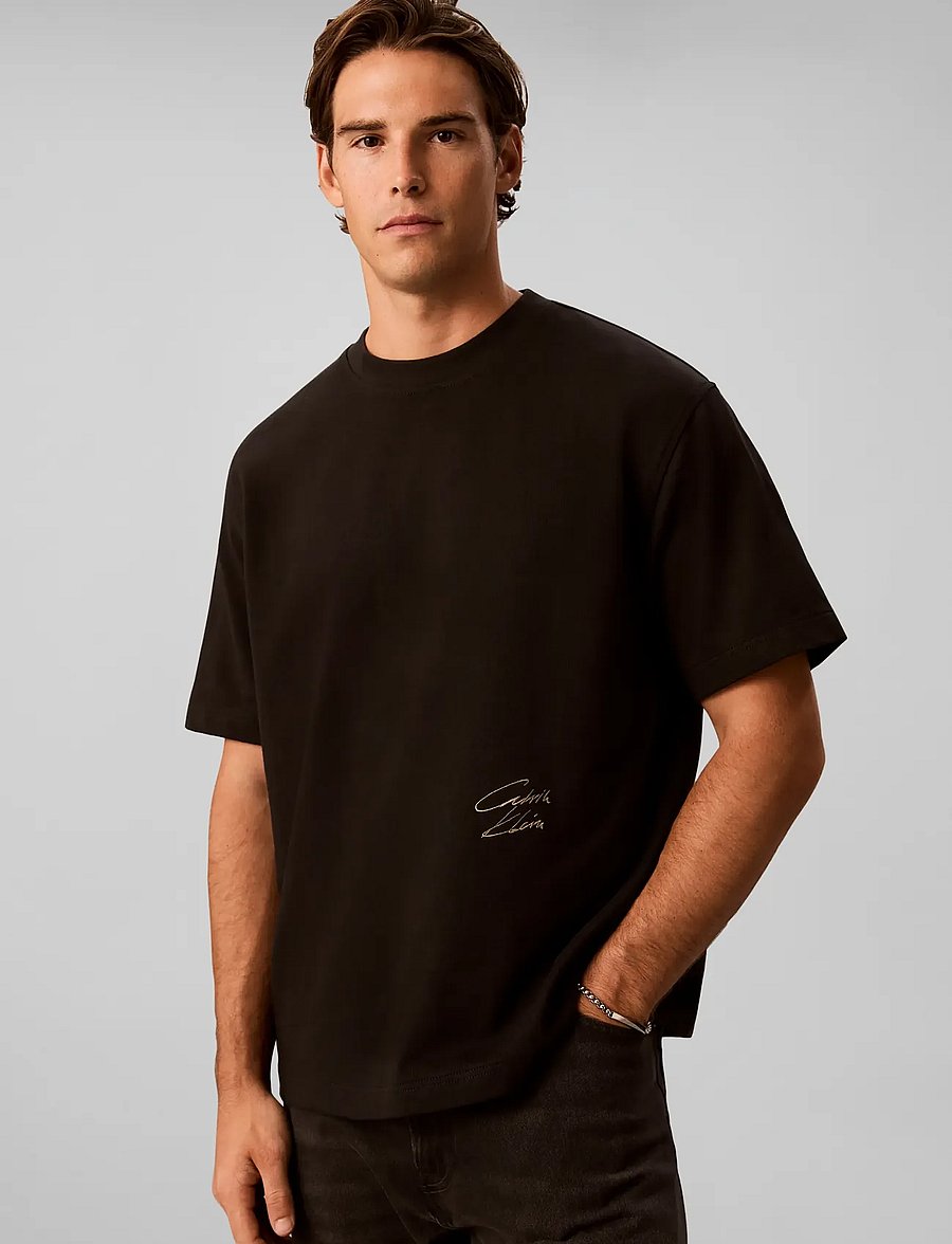 Calvin Klein Jeans - SS RLX 300GSM SCRIPT GRAPHIC TEE - black - 3