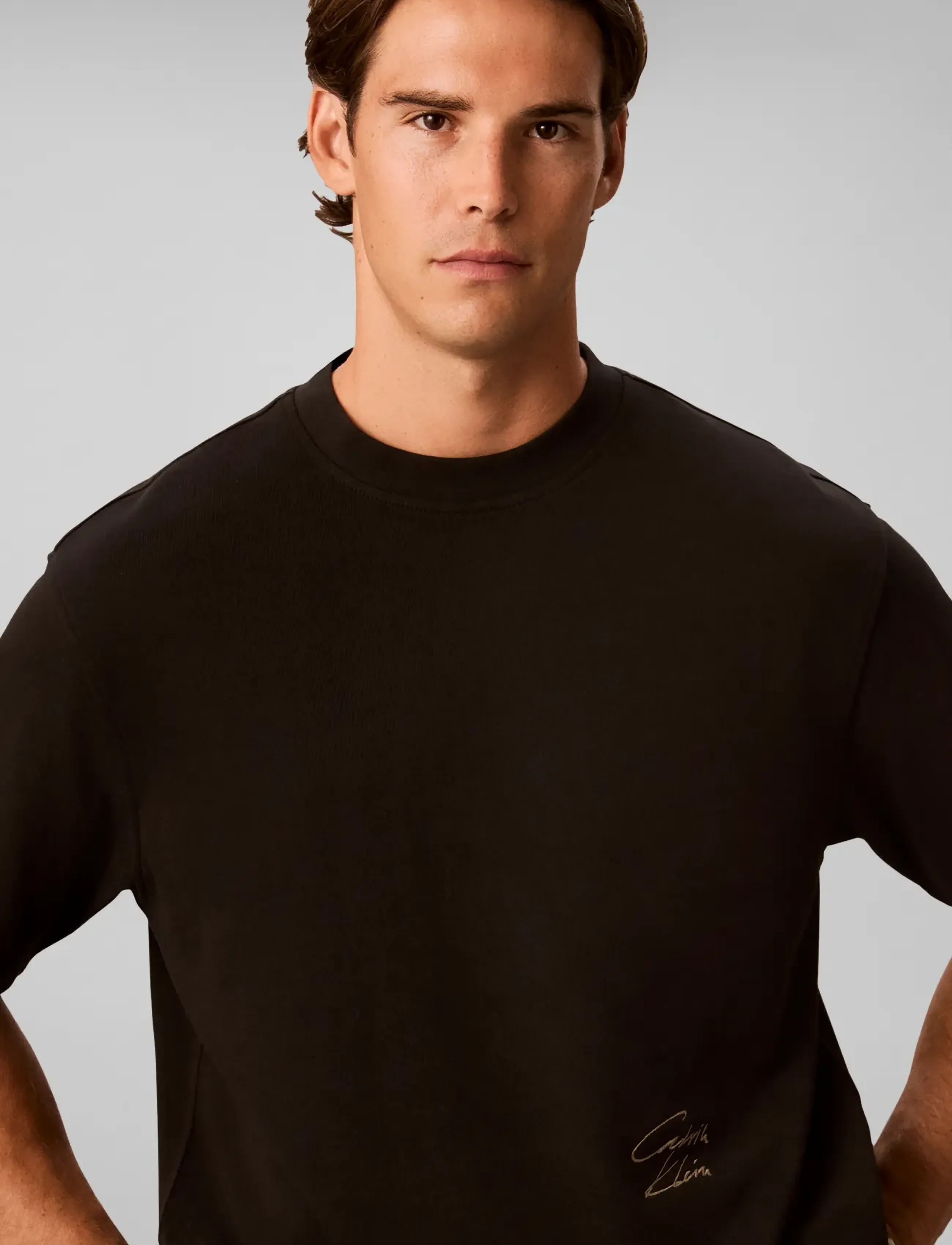 Calvin Klein Jeans - SS RLX 300GSM SCRIPT GRAPHIC TEE - black - 4