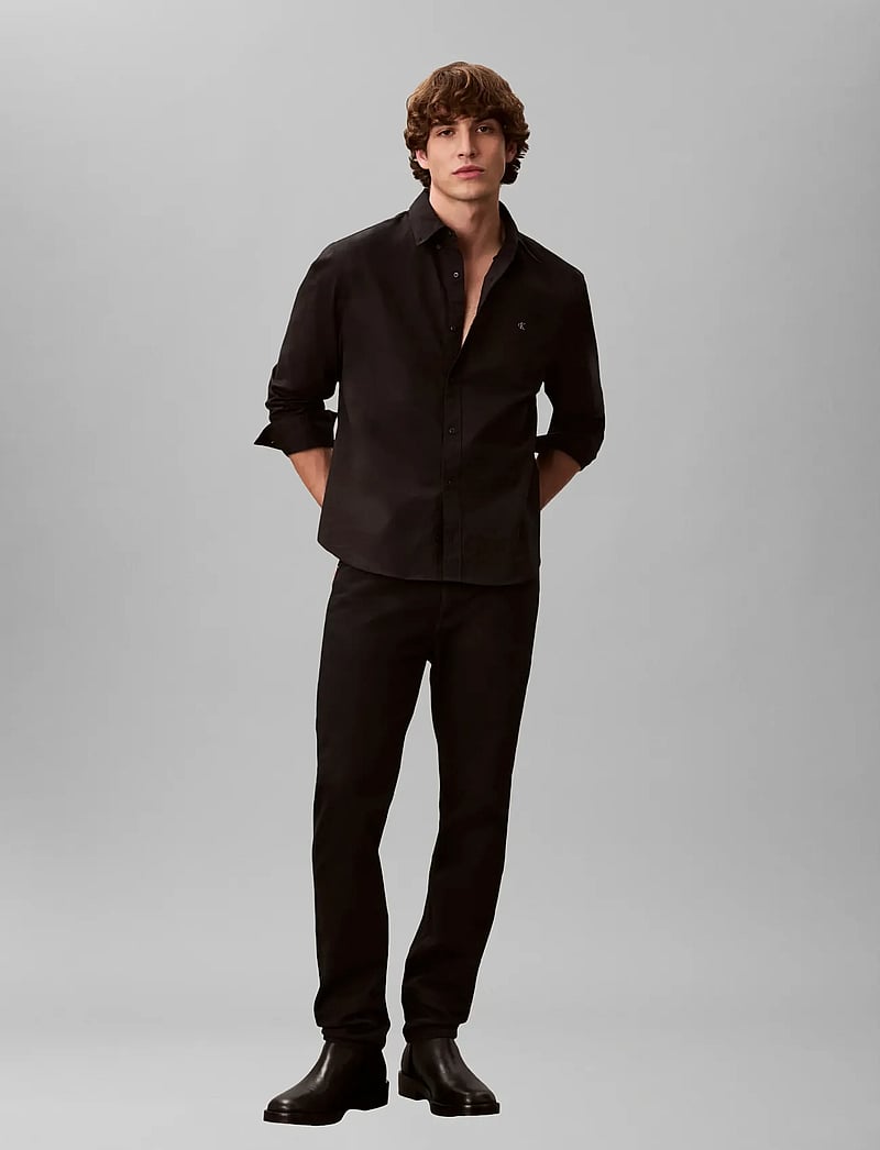 Calvin Klein Jeans - LS SOLID OXFORD CLASSIC SHIRT - oxford-skjortor - black - 0