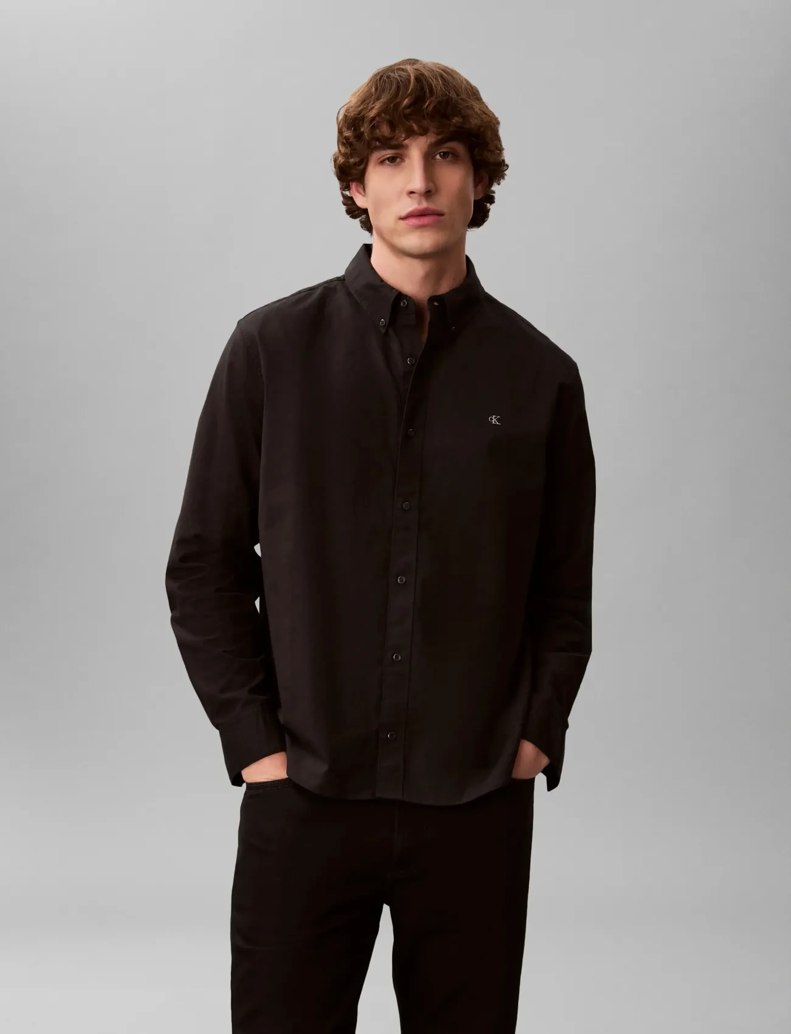 Calvin Klein Jeans - LS SOLID OXFORD CLASSIC SHIRT - oxford-hemden - black - 3