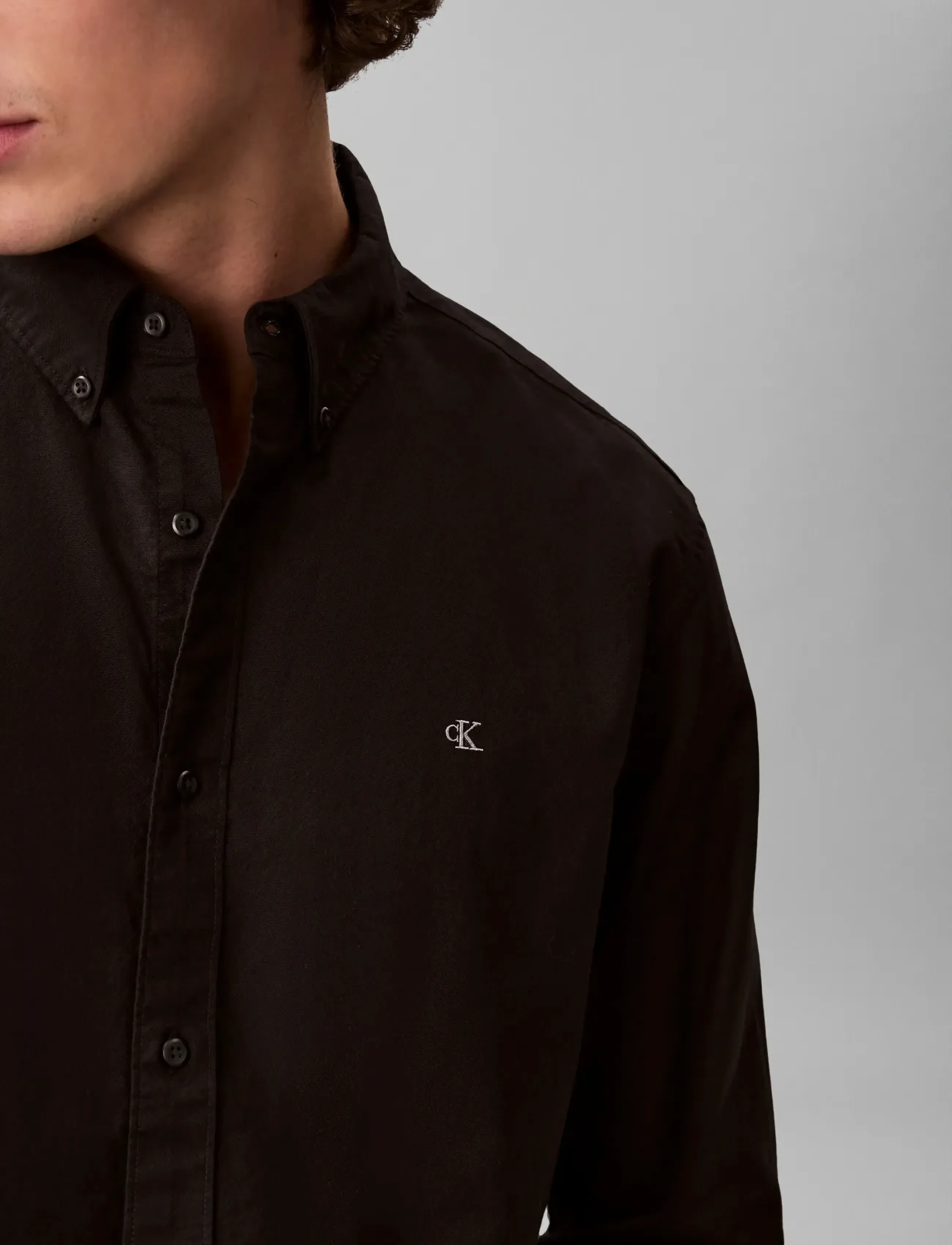 Calvin Klein Jeans - LS SOLID OXFORD CLASSIC SHIRT - oxford-hemden - black - 4