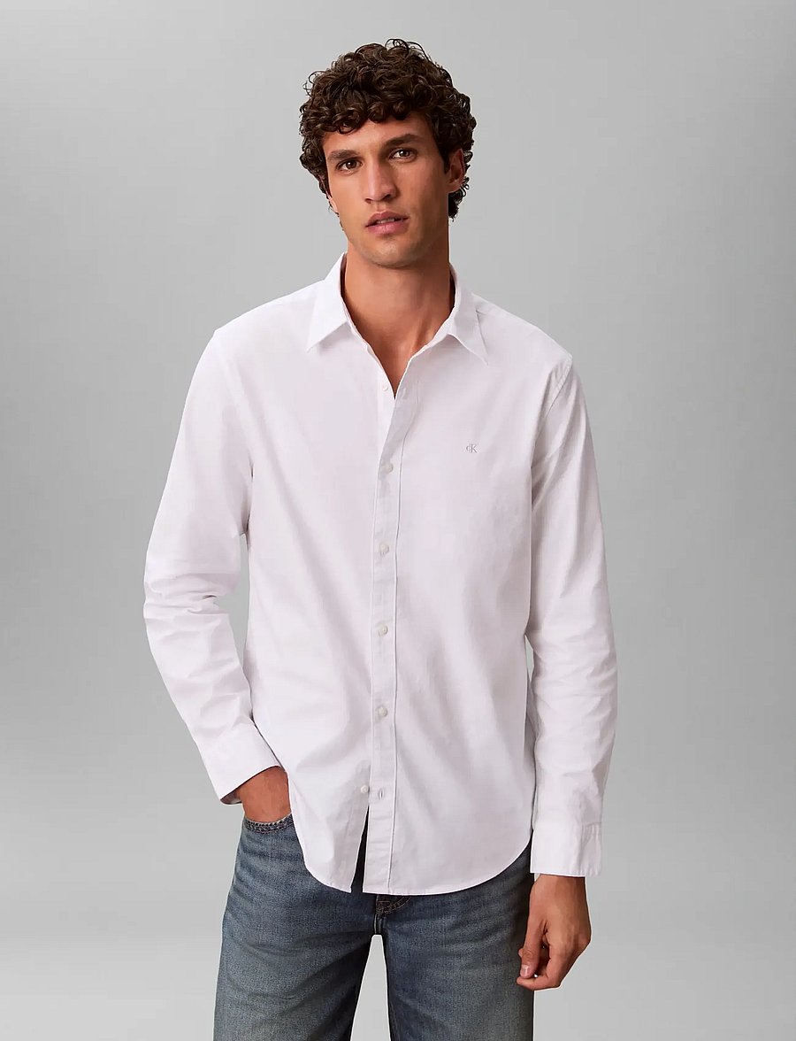 Calvin Klein Jeans - LS SOLID OXFORD CLASSIC SHIRT - oxford skjorter - brilliant white - 3