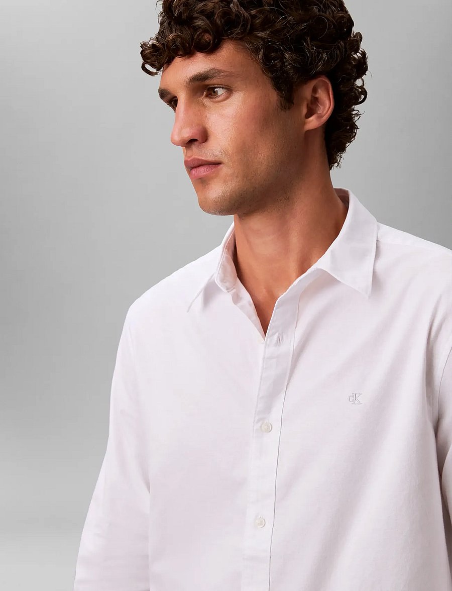 Calvin Klein Jeans - LS SOLID OXFORD CLASSIC SHIRT - oxford skjorter - brilliant white - 4