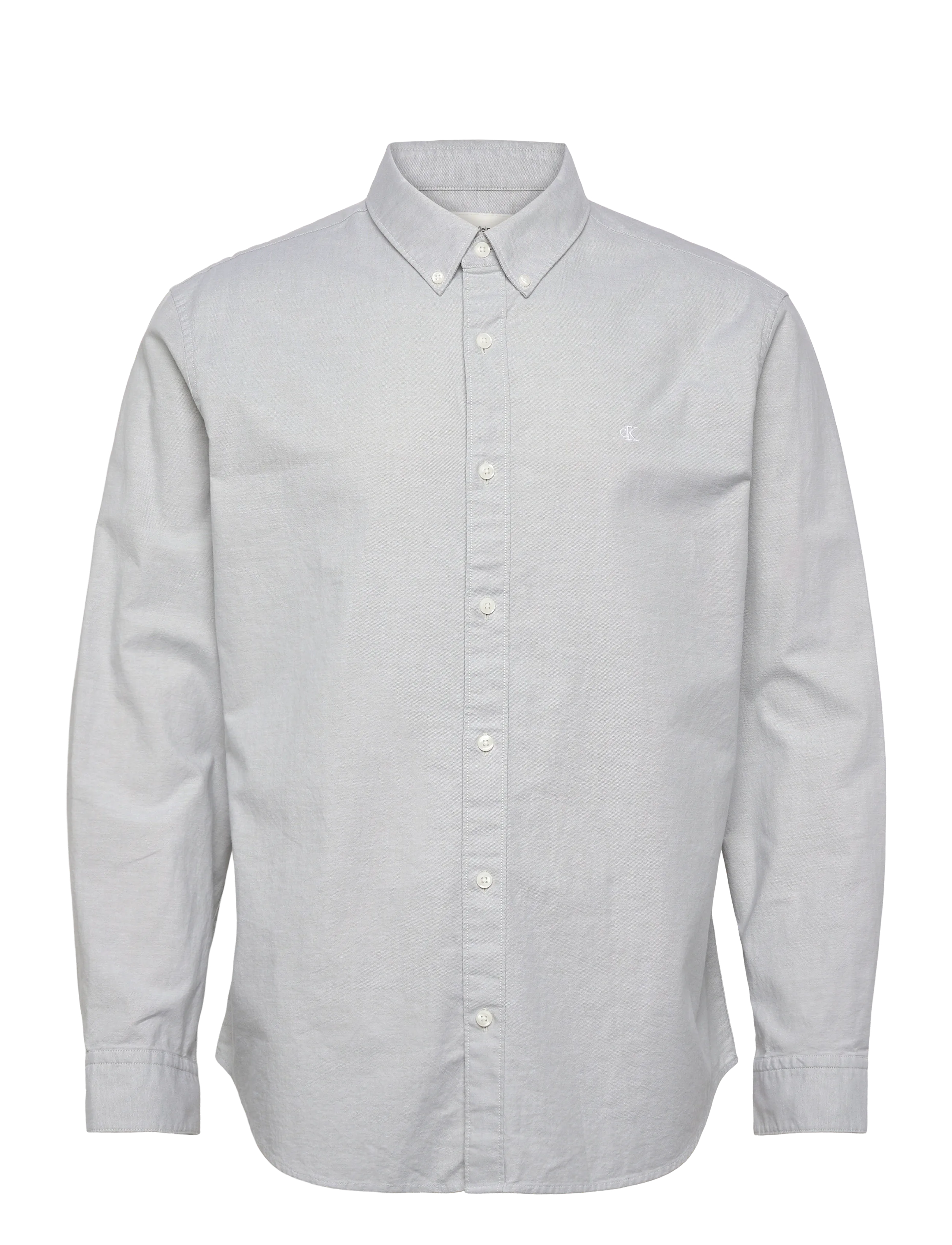 Calvin Klein Jeans LS SOLID OXFORD CLASSIC SHIRT - Casual skjorter - SEAGRASS / grey
