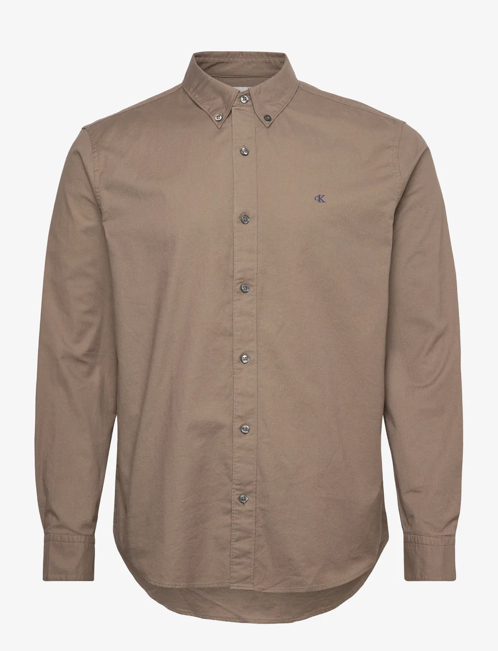 Calvin Klein Jeans - LS SOLID OXFORD CLASSIC SHIRT - casual skjortor - taupe tone - 0
