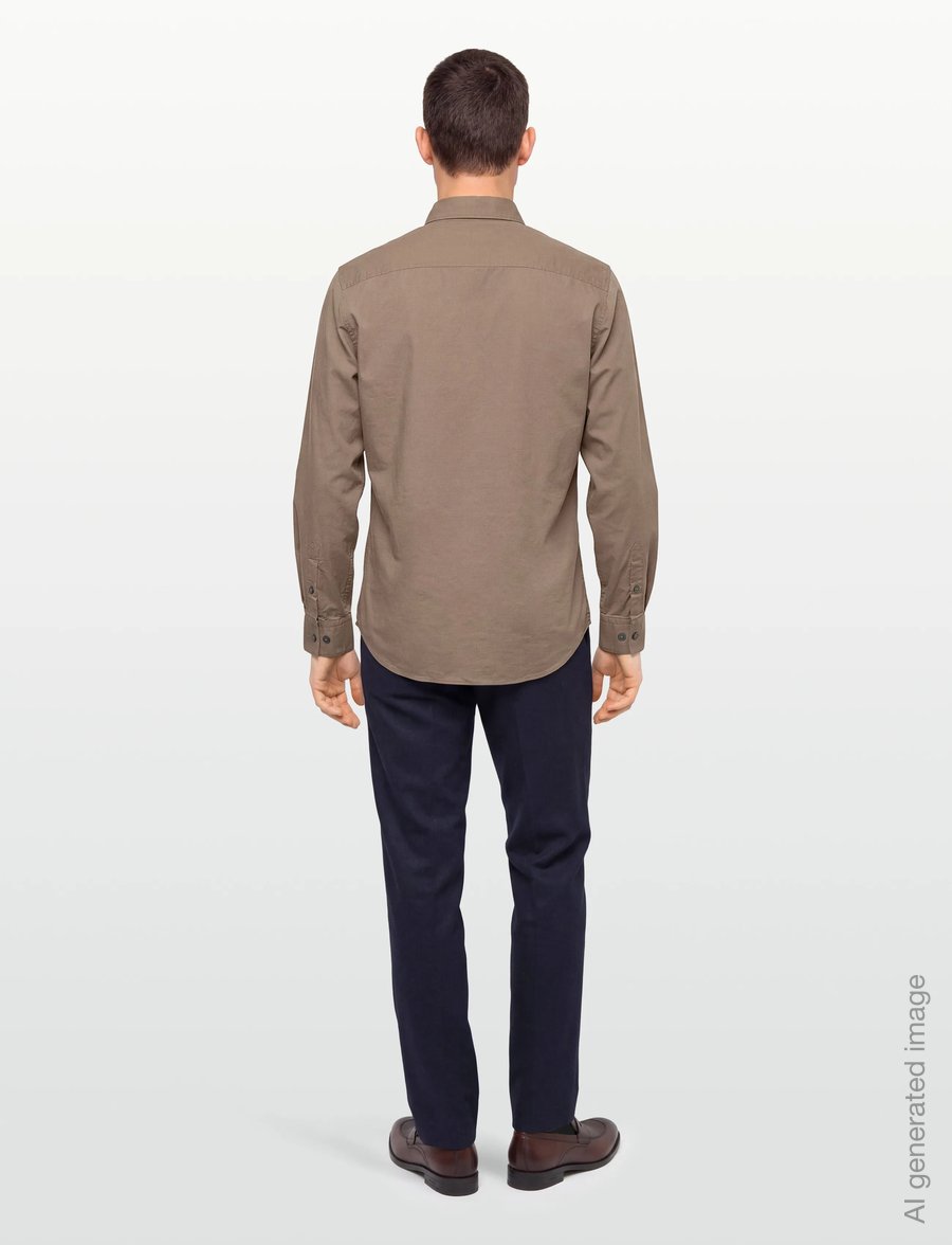 Calvin Klein Jeans - LS SOLID OXFORD CLASSIC SHIRT - oxford-skjortor - taupe tone - 4