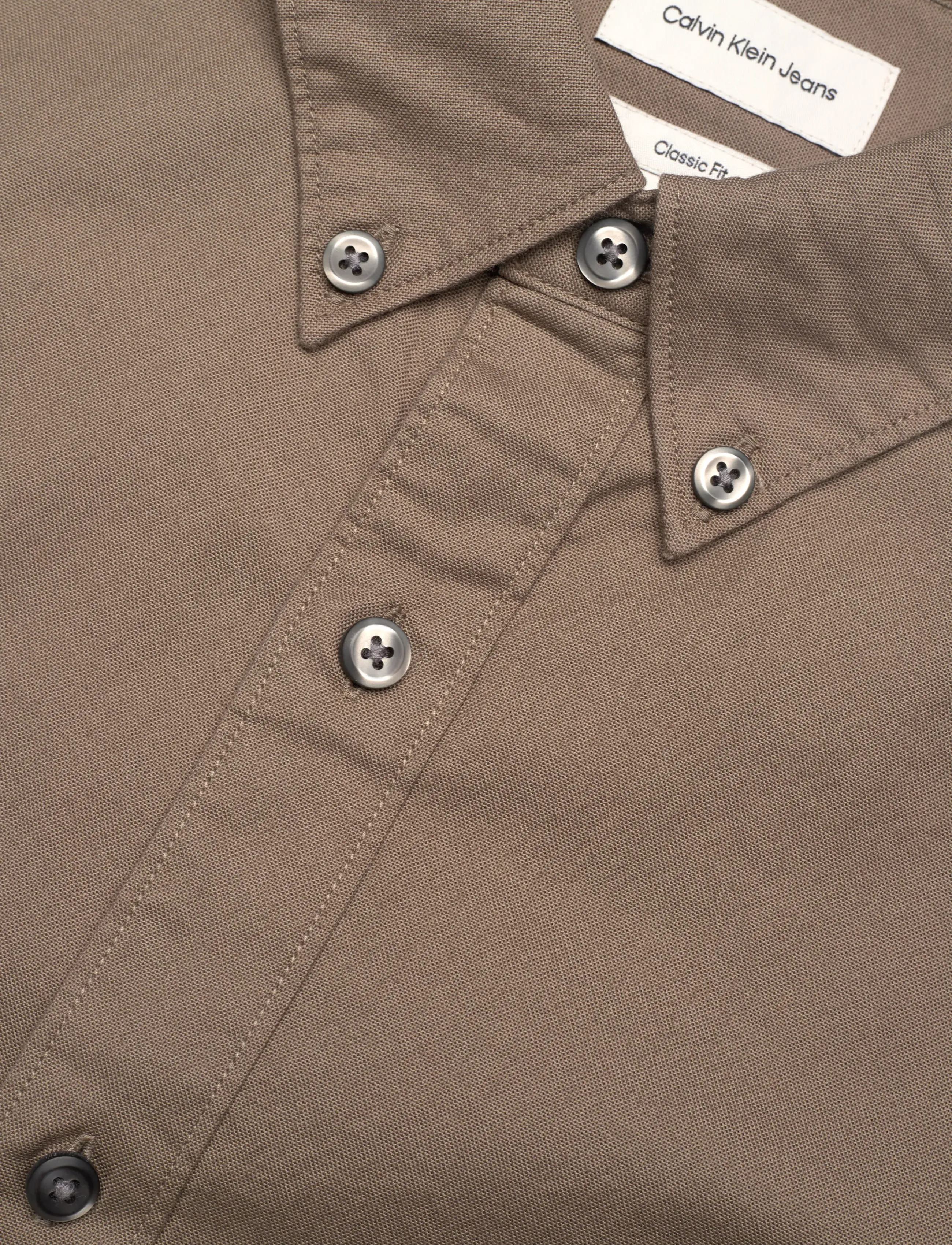 Calvin Klein Jeans - LS SOLID OXFORD CLASSIC SHIRT - oxford-skyrtur - taupe tone - 3