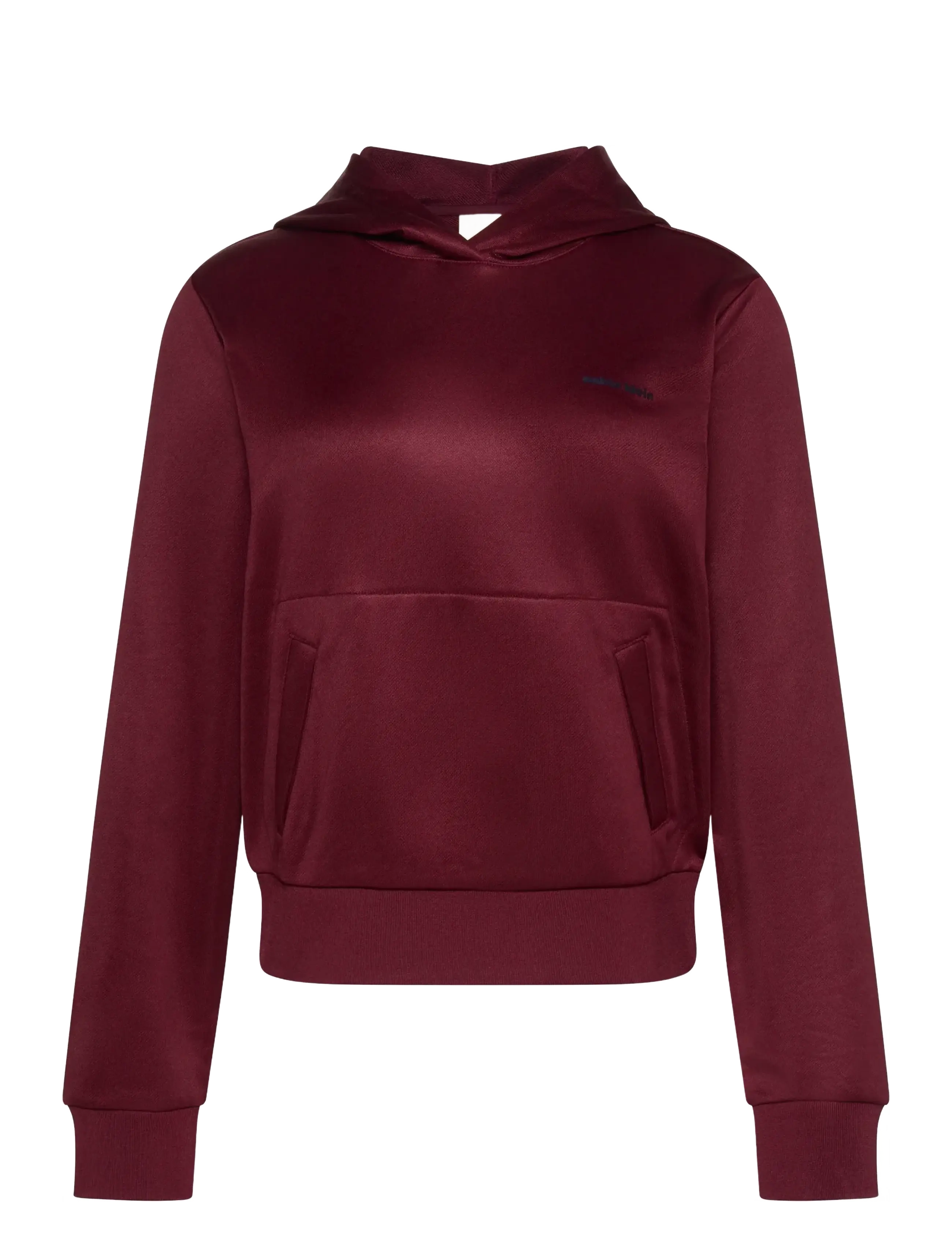 Calvin Klein Jeans LS HIGH SHINE FRENCH TERRY HOODI - Kapuutsiga dressipluusid - DEEP ROUGE / burgundy