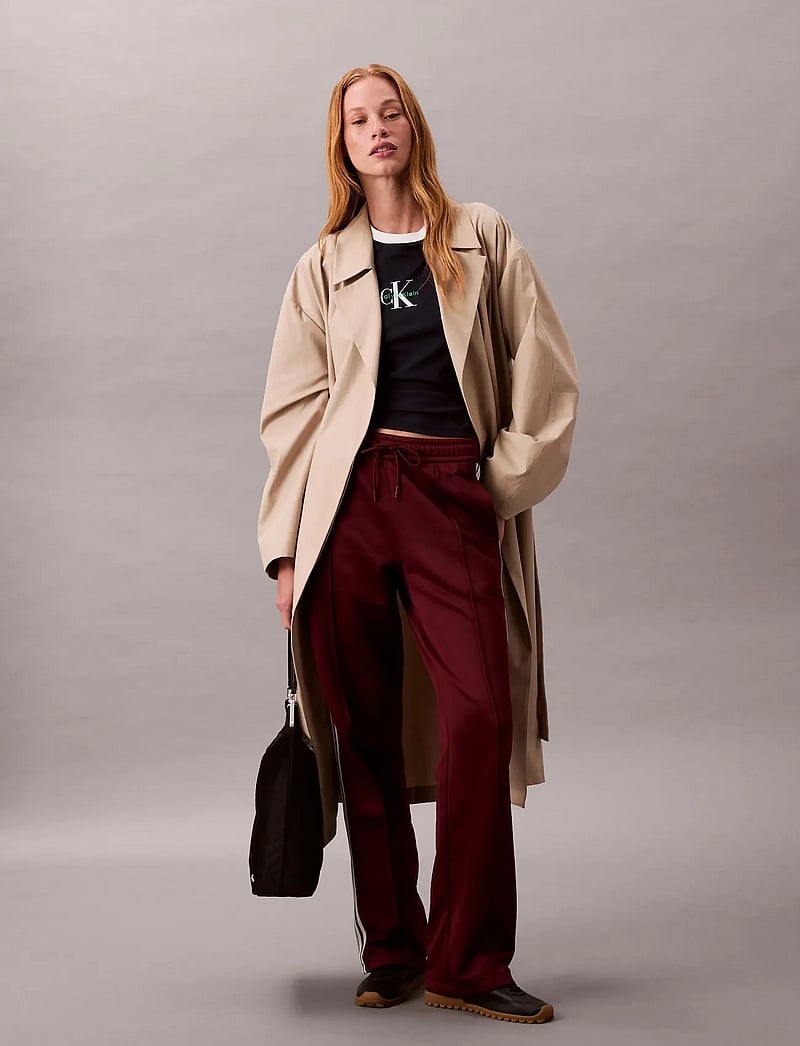 Calvin Klein Jeans - HIGH SHINE FRENCH TERRY TRACK PA - joggers - deep rouge - 0