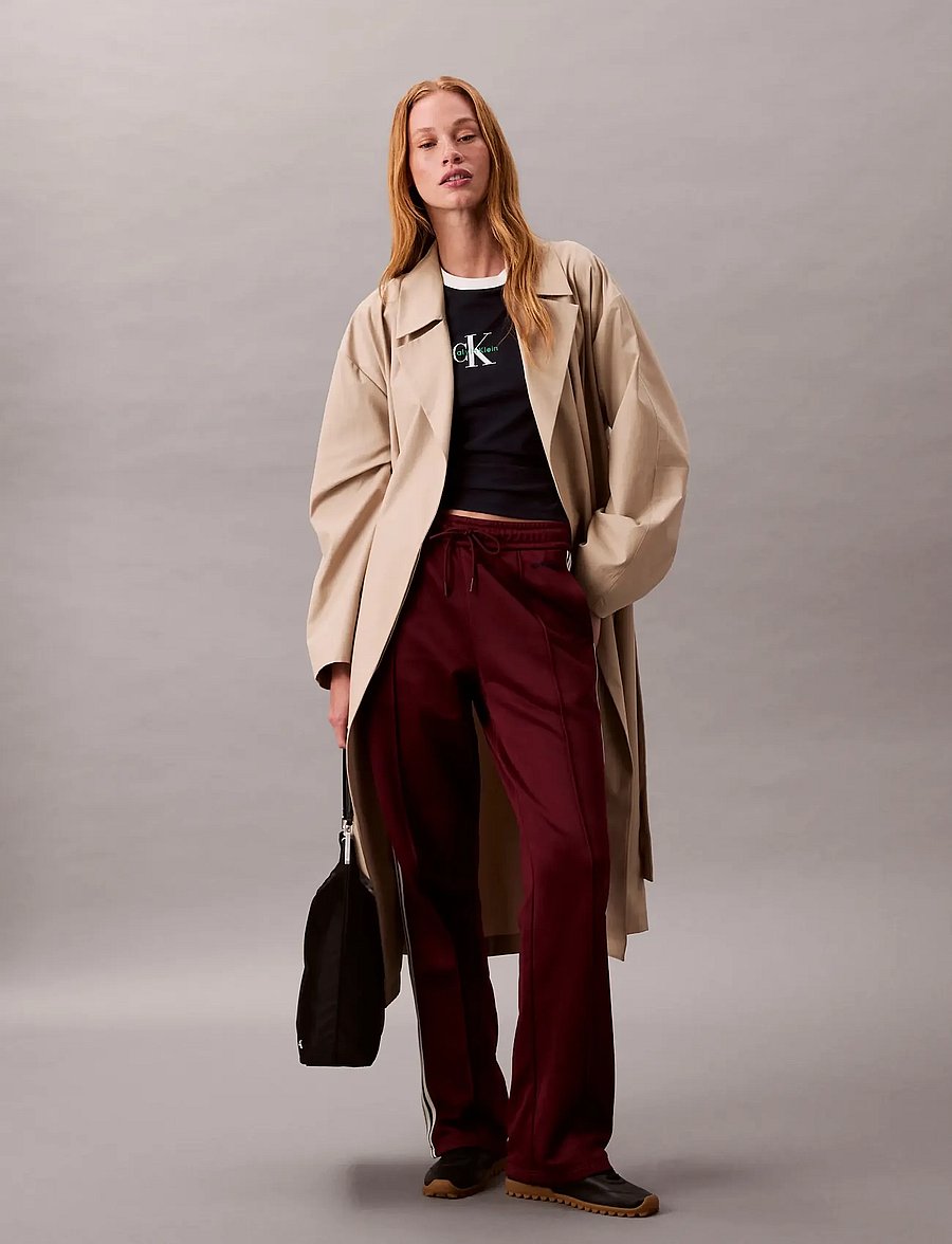 Calvin Klein Jeans - HIGH SHINE FRENCH TERRY TRACK PA - vardagsstil - deep rouge - 0
