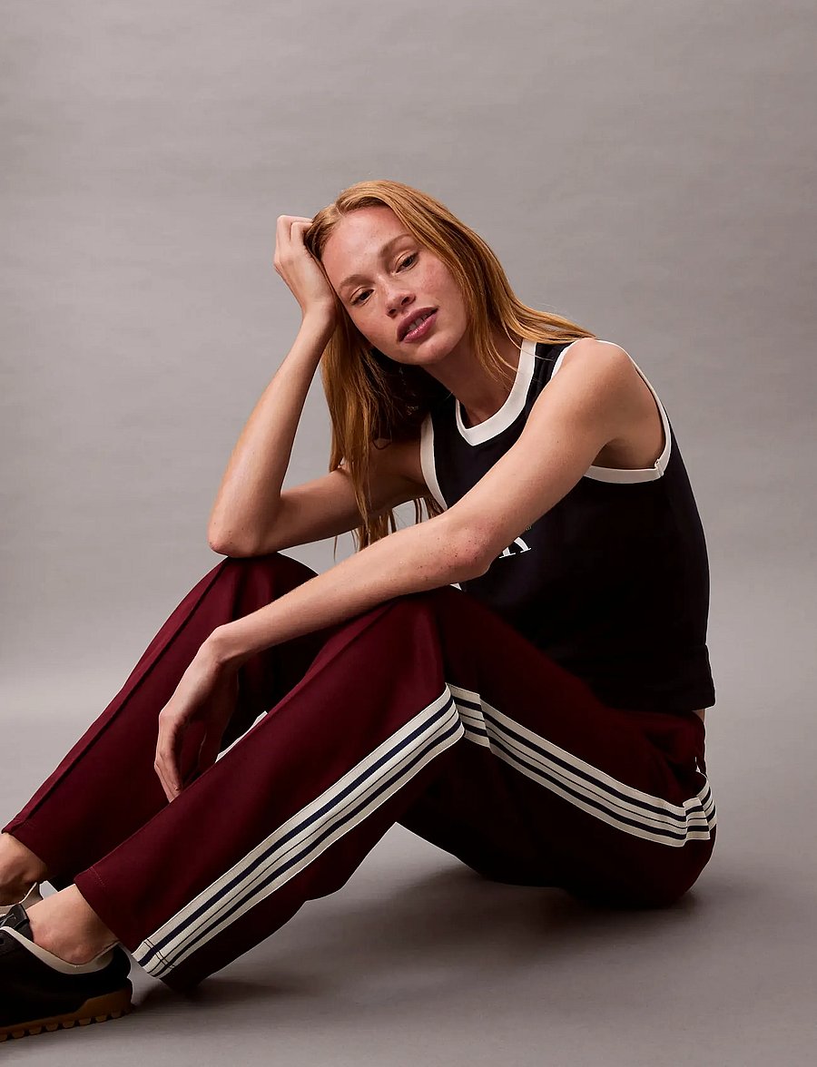 Calvin Klein Jeans - HIGH SHINE FRENCH TERRY TRACK PA - vardagsstil - deep rouge - 4