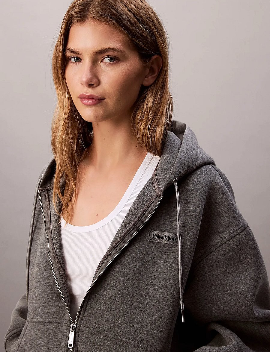 Calvin Klein Jeans - LS OVERSIZED SCUBA HOODIE - hoodies - med grey heather - 2