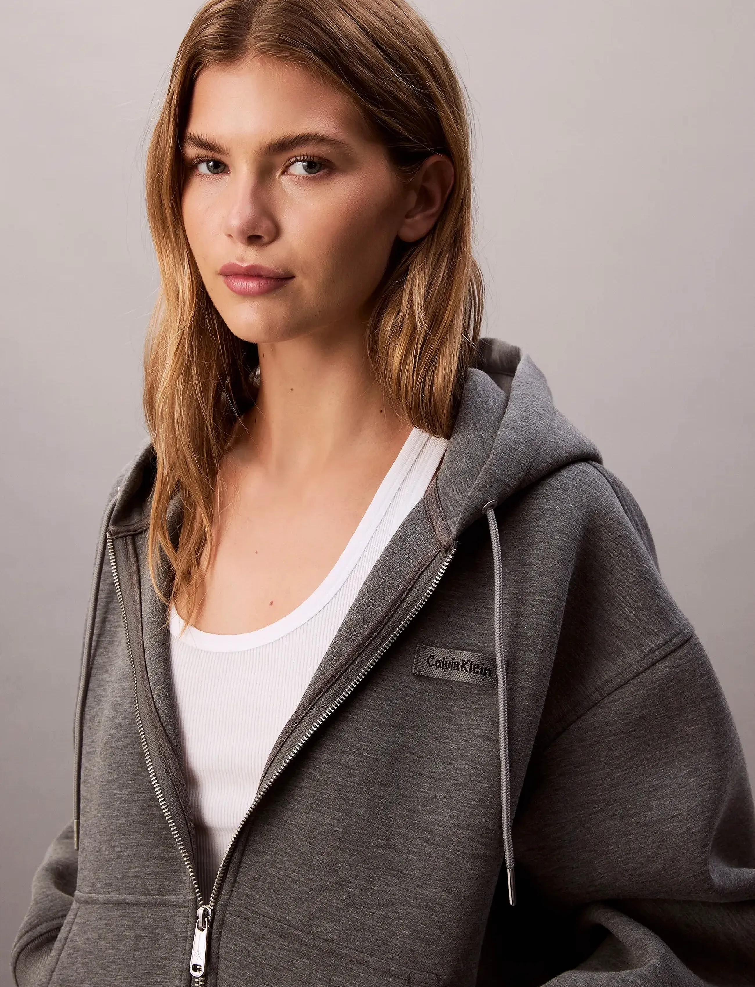Calvin Klein Jeans - LS OVERSIZED SCUBA HOODIE - hættetrøjer - med grey heather - 2