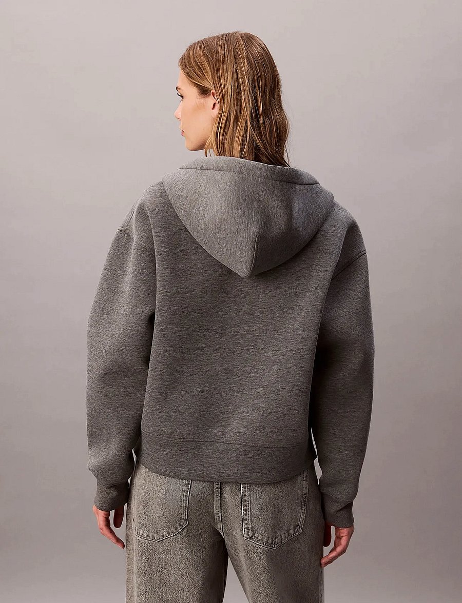 Calvin Klein Jeans - LS OVERSIZED SCUBA HOODIE - hoodies - med grey heather - 4