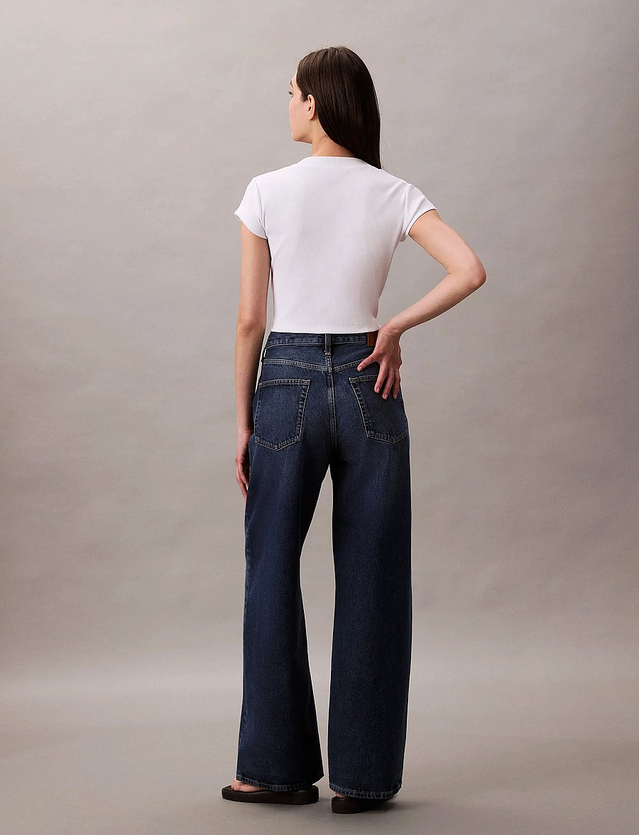 Calvin Klein Jeans - THE WIDE LEG TINTED HORSESHOE - platūs džinsai - tinted horseshoe - 4