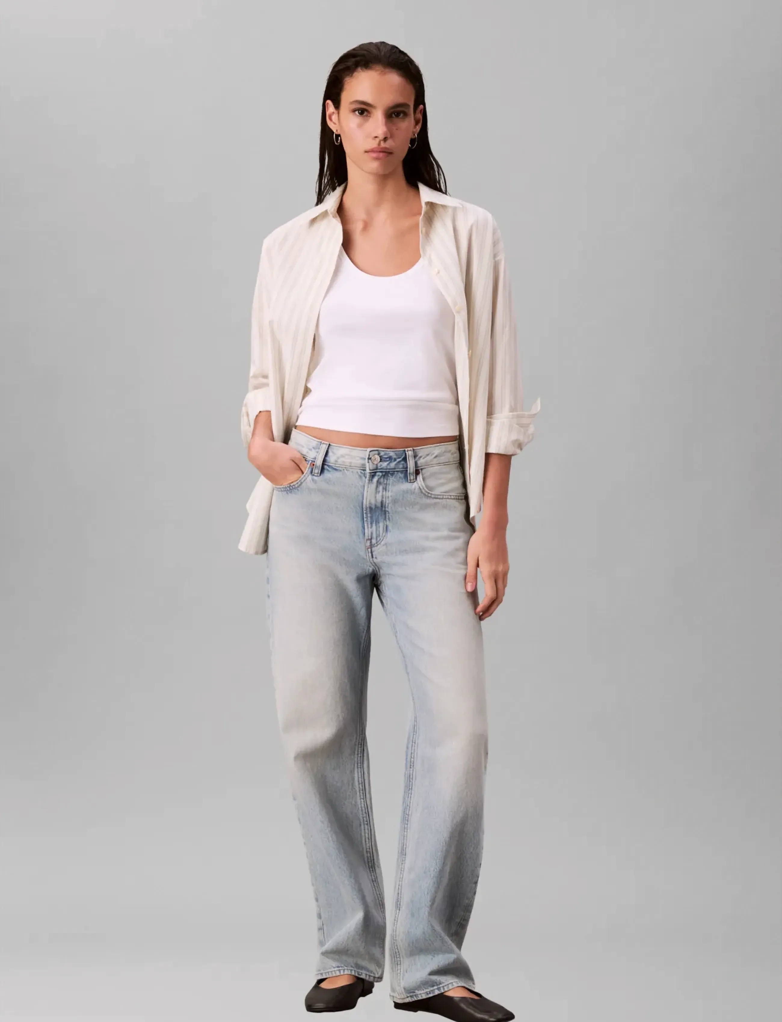 Calvin Klein Jeans SIGNATURE 90s STRAIGHT LAFAYETTE - Denimkläder - LAFAYETTE / blue