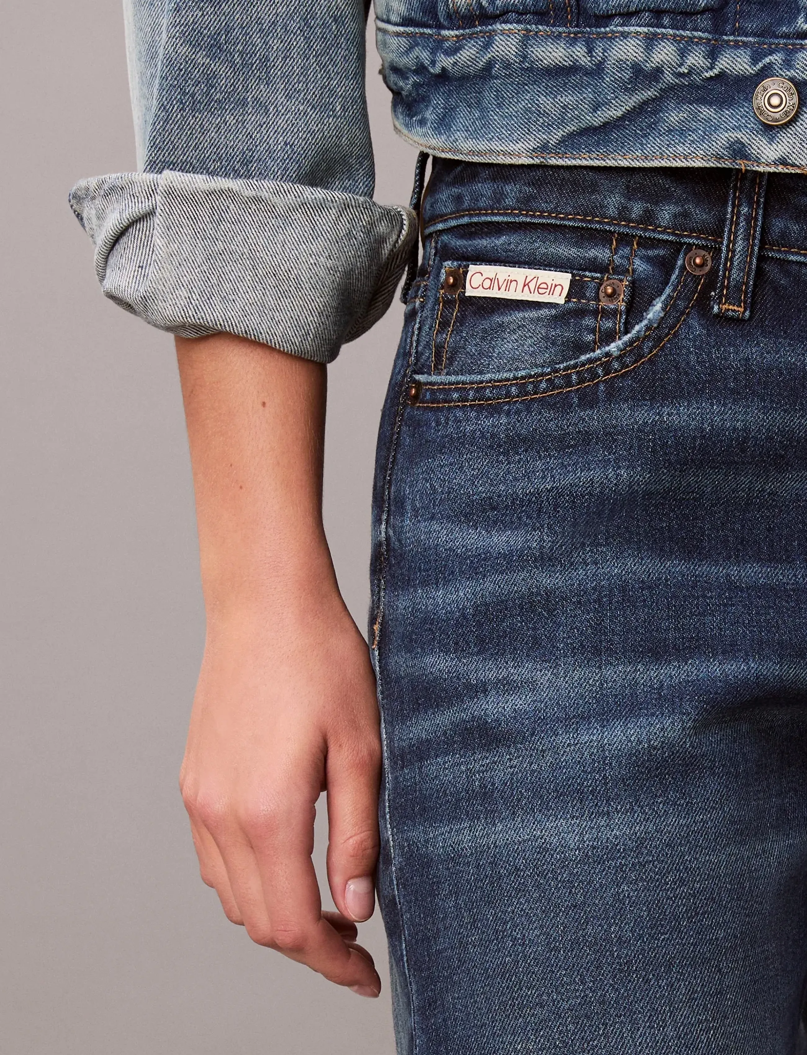 Calvin Klein Jeans - RELAXED BOOTCUT DARK CRESCENT - sirge säärega teksad - dark crescent - 4