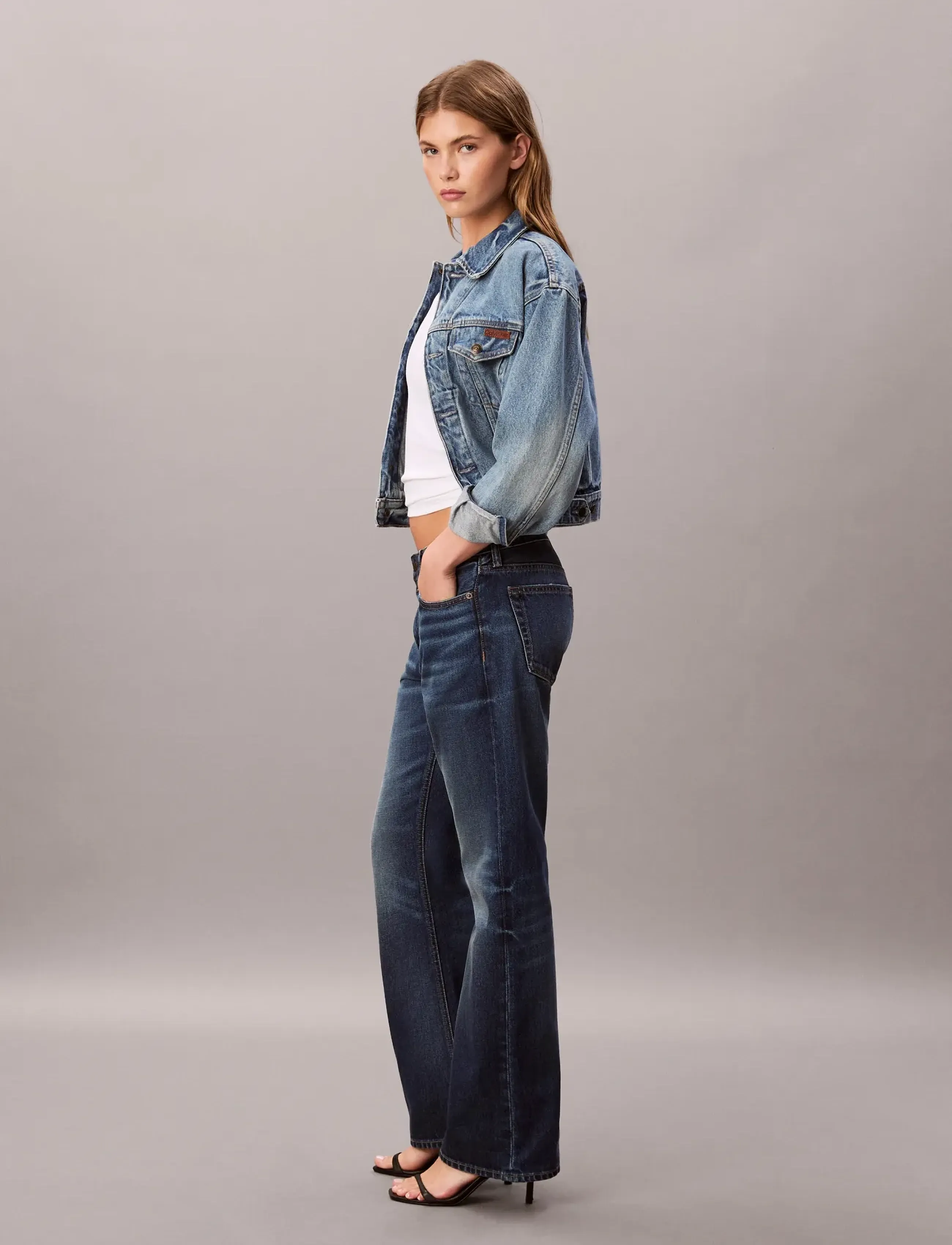Calvin Klein Jeans - RELAXED BOOTCUT DARK CRESCENT - sirge säärega teksad - dark crescent - 5