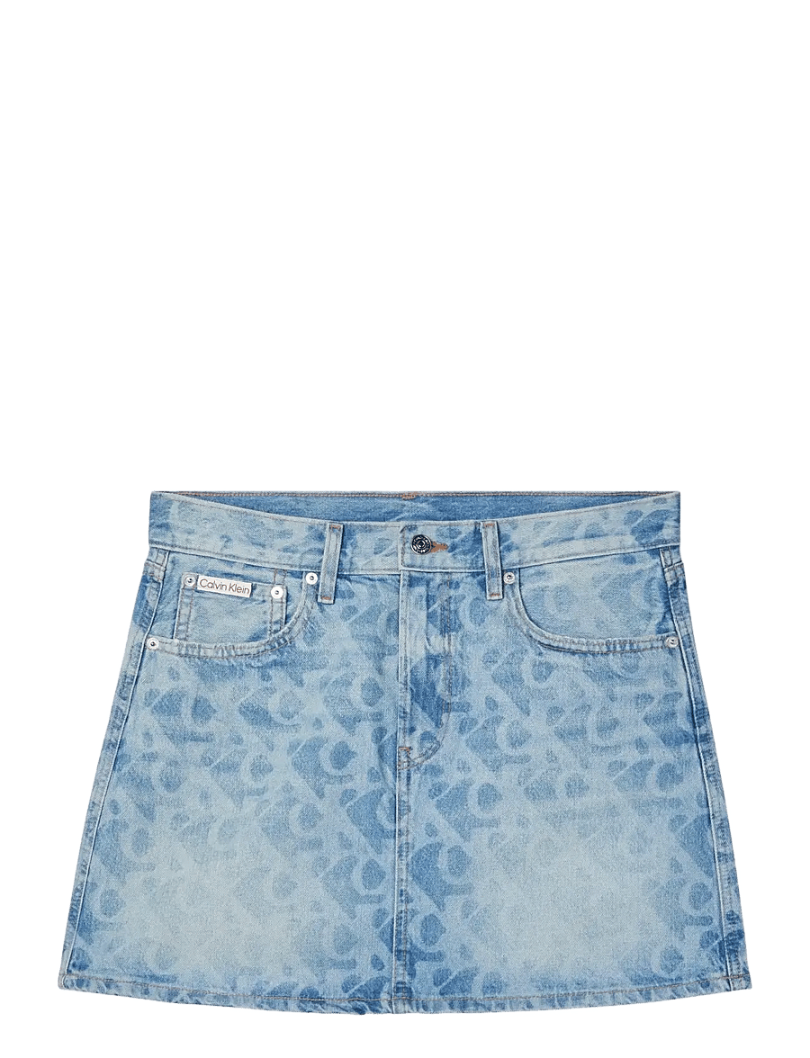 Calvin Klein Jeans - 90S MINI SKIRT AOP LT PLAYBILL - jupes en jeans - lt playbill - 1
