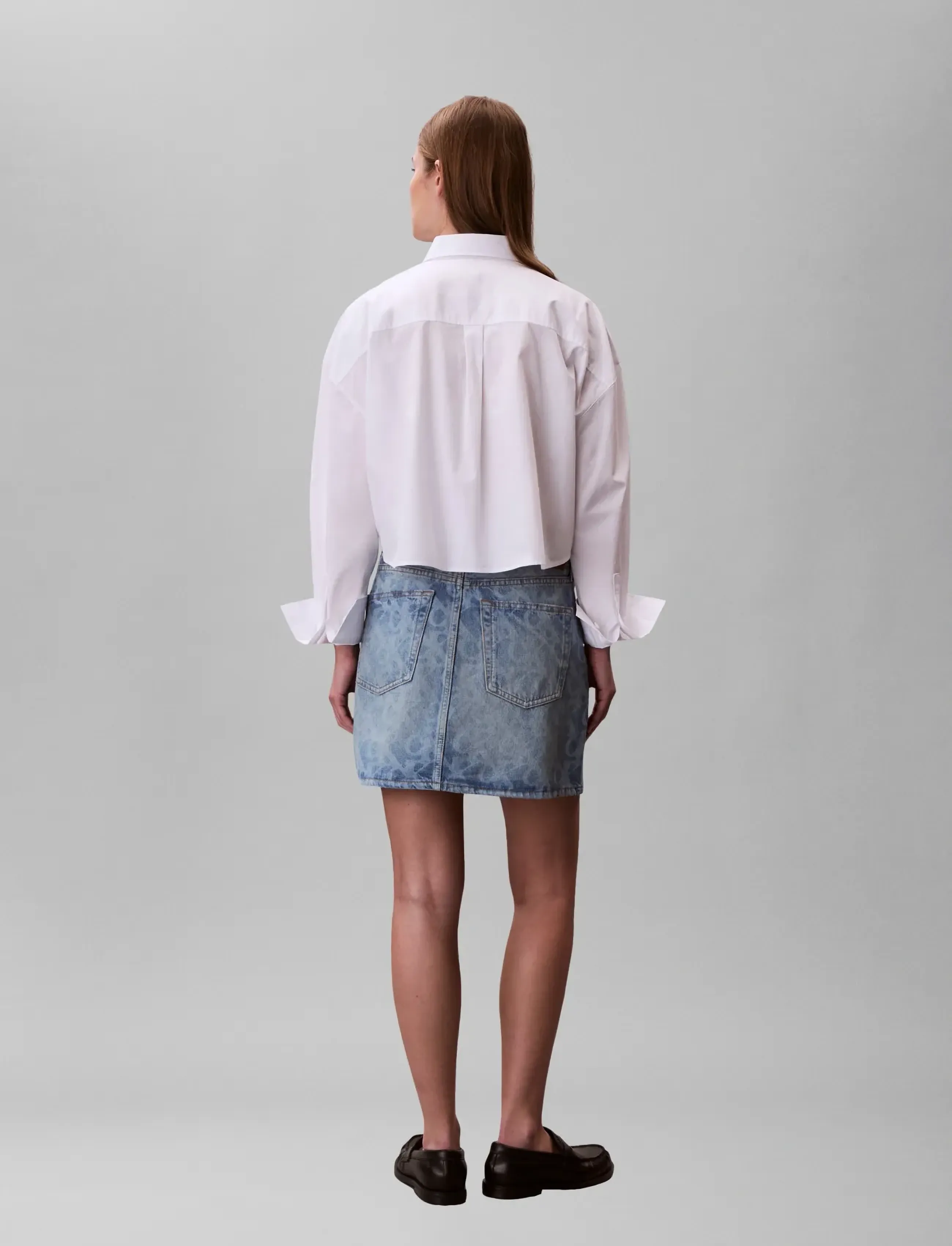 Calvin Klein Jeans - 90S MINI SKIRT AOP LT PLAYBILL - jupes en jeans - lt playbill - 2