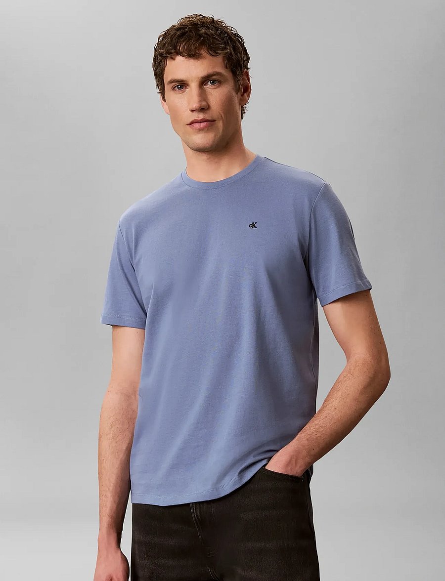 Calvin Klein Jeans - SS CLASSIC MONOGRAM TEE - kortärmade t-shirts - dusty sailor blue - 0