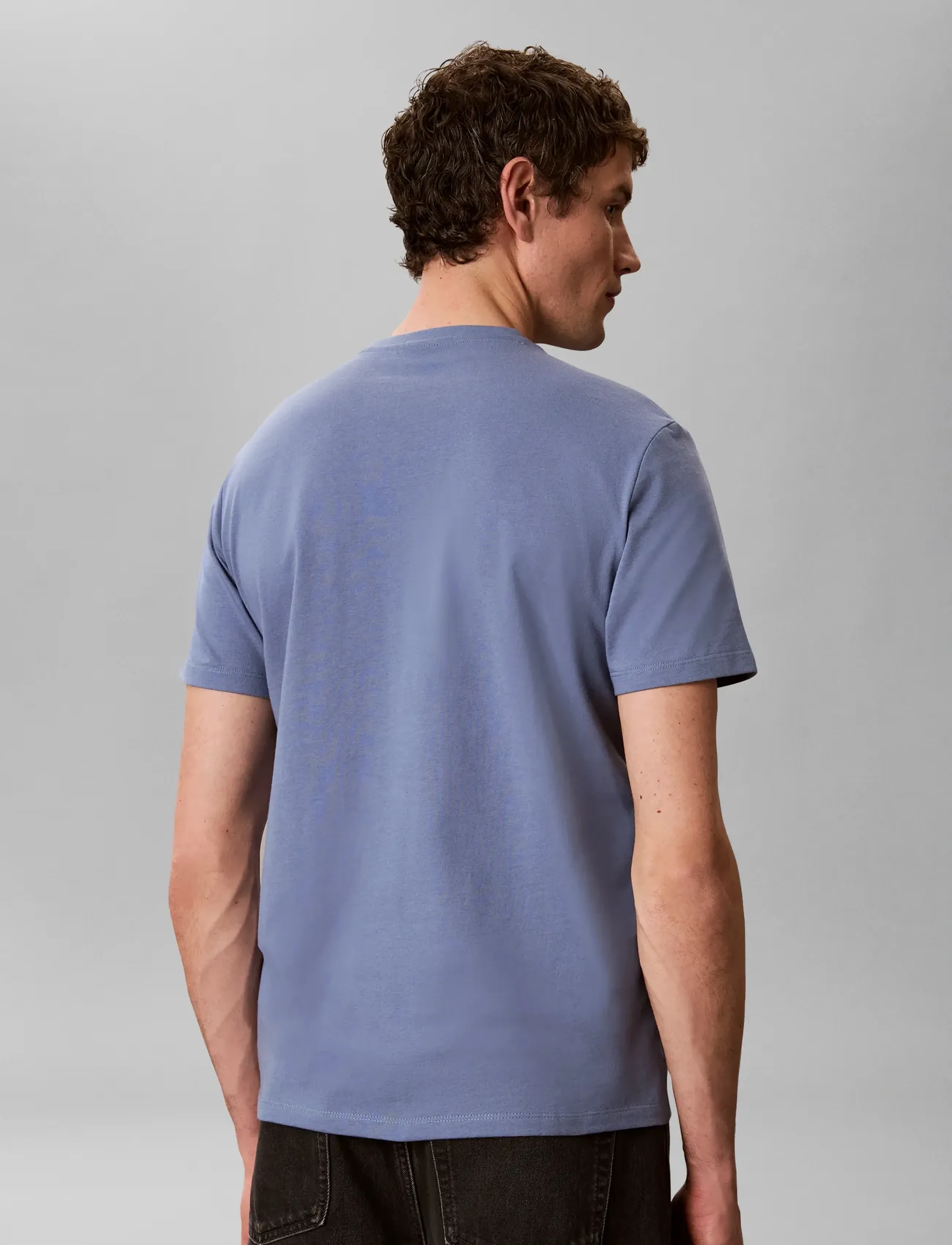Calvin Klein Jeans - SS CLASSIC MONOGRAM TEE - short-sleeved t-shirts - dusty sailor blue - 3