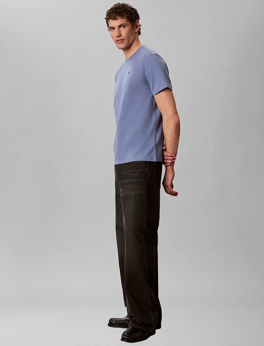 Calvin Klein Jeans - SS CLASSIC MONOGRAM TEE - kortärmade t-shirts - dusty sailor blue - 5