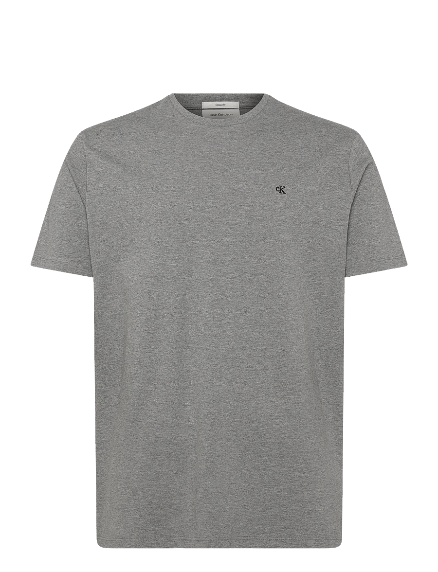 Calvin Klein Jeans - SS CLASSIC MONOGRAM TEE - kurzärmelig - med grey htr - 0