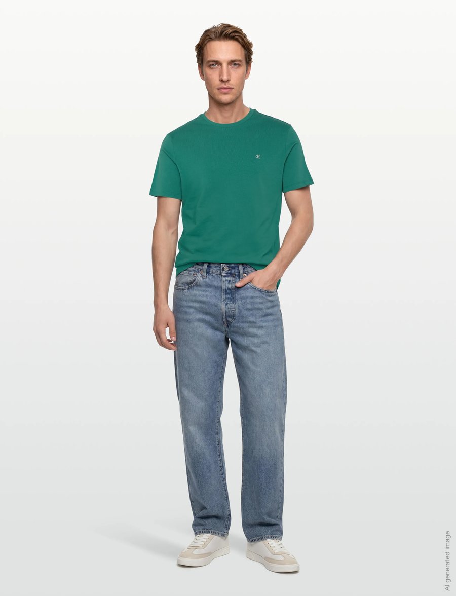 Calvin Klein Jeans - SS CLASSIC MONOGRAM TEE - lühikeste varrukatega t-särgid - north sea - 0