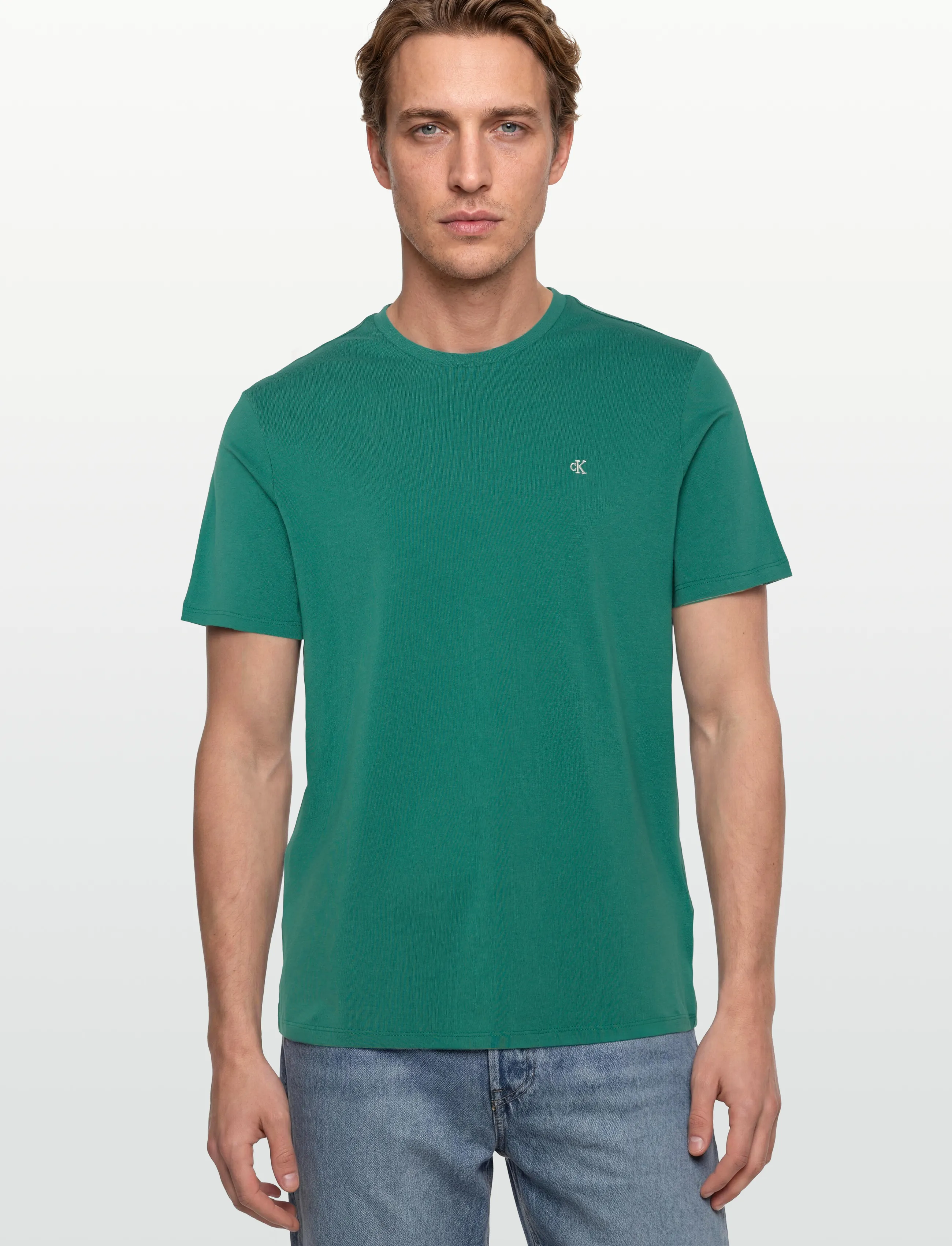 Calvin Klein Jeans - SS CLASSIC MONOGRAM TEE - kurzärmelige t-shirts - north sea - 3