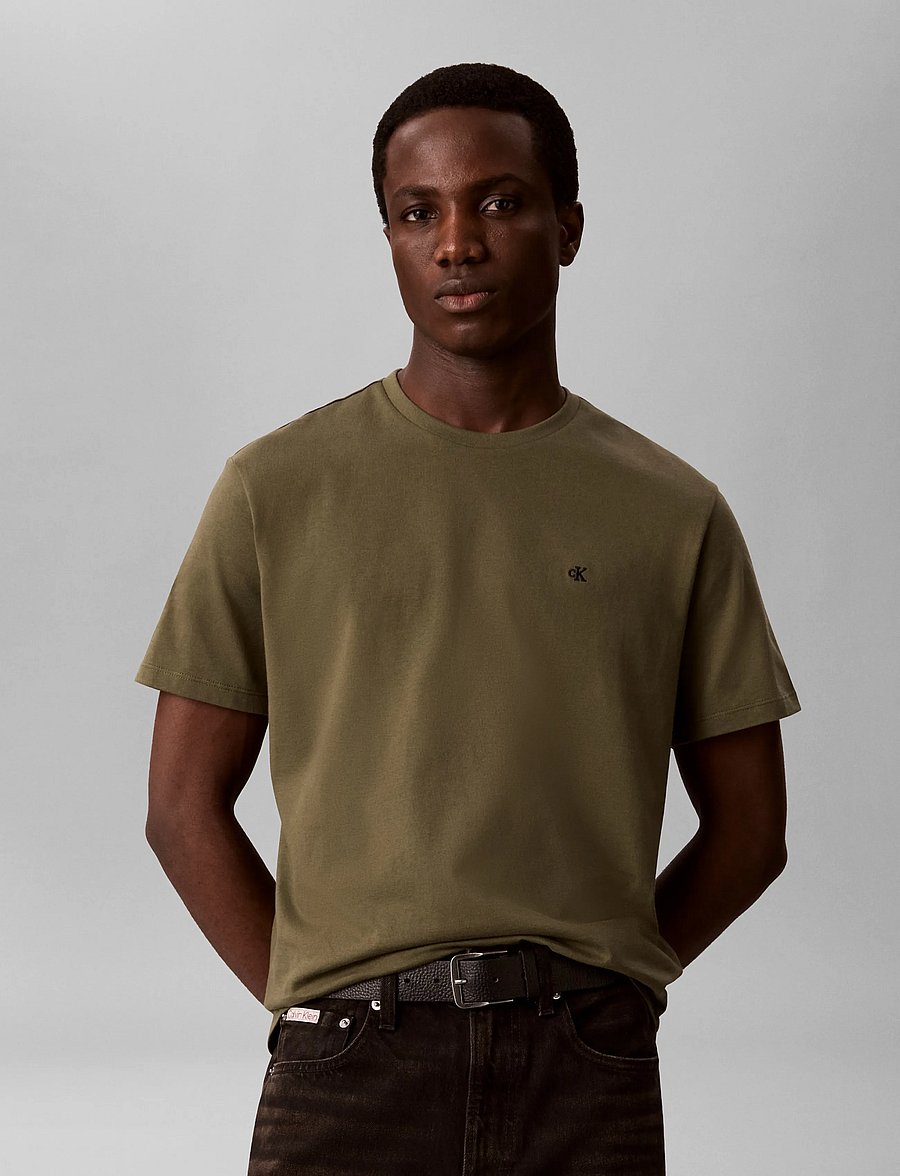Calvin Klein Jeans - SS CLASSIC MONOGRAM TEE - kurzärmelige t-shirts - olive night - 3