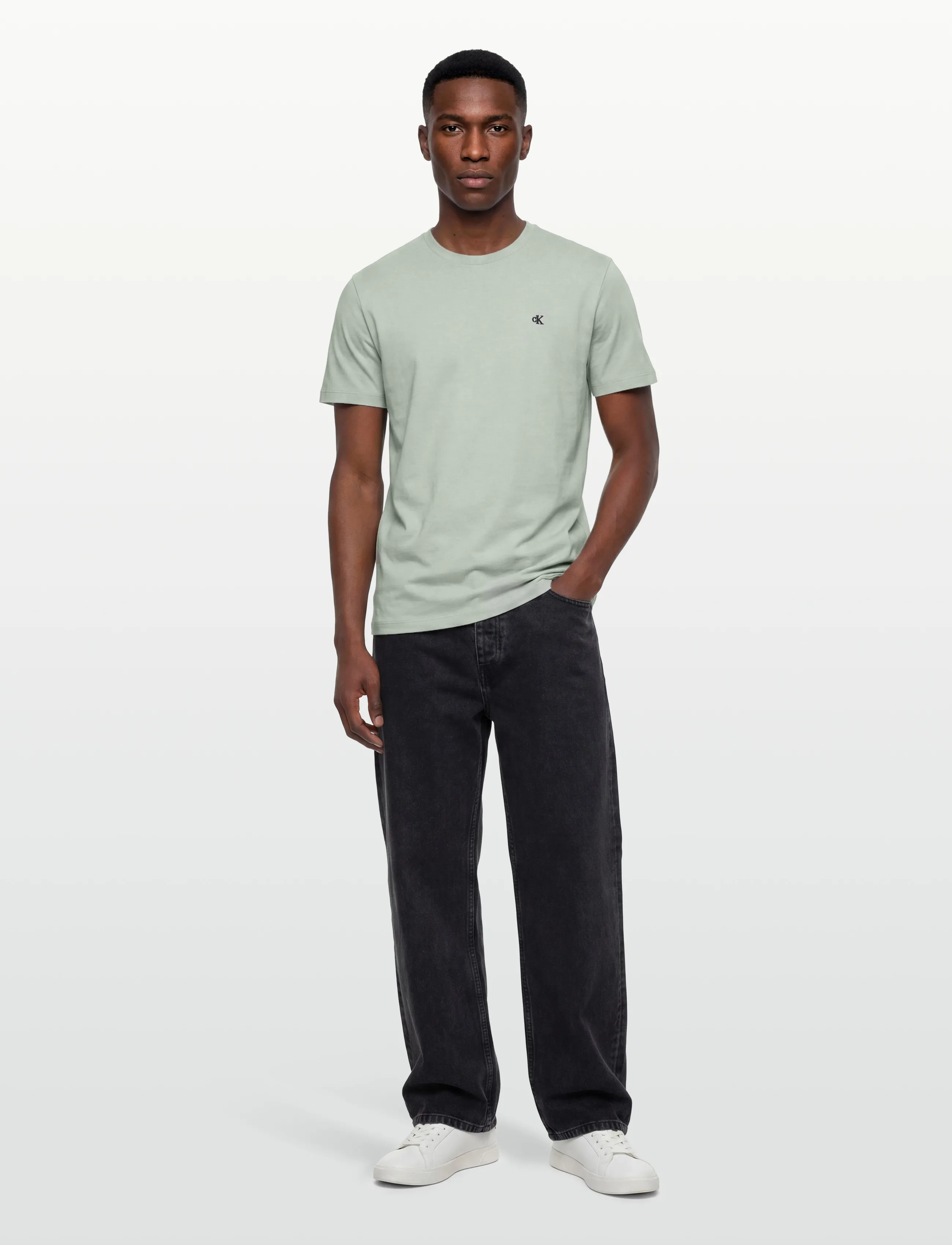 Calvin Klein Jeans SS CLASSIC MONOGRAM TEE - Kläder - PALE MEADOW / green
