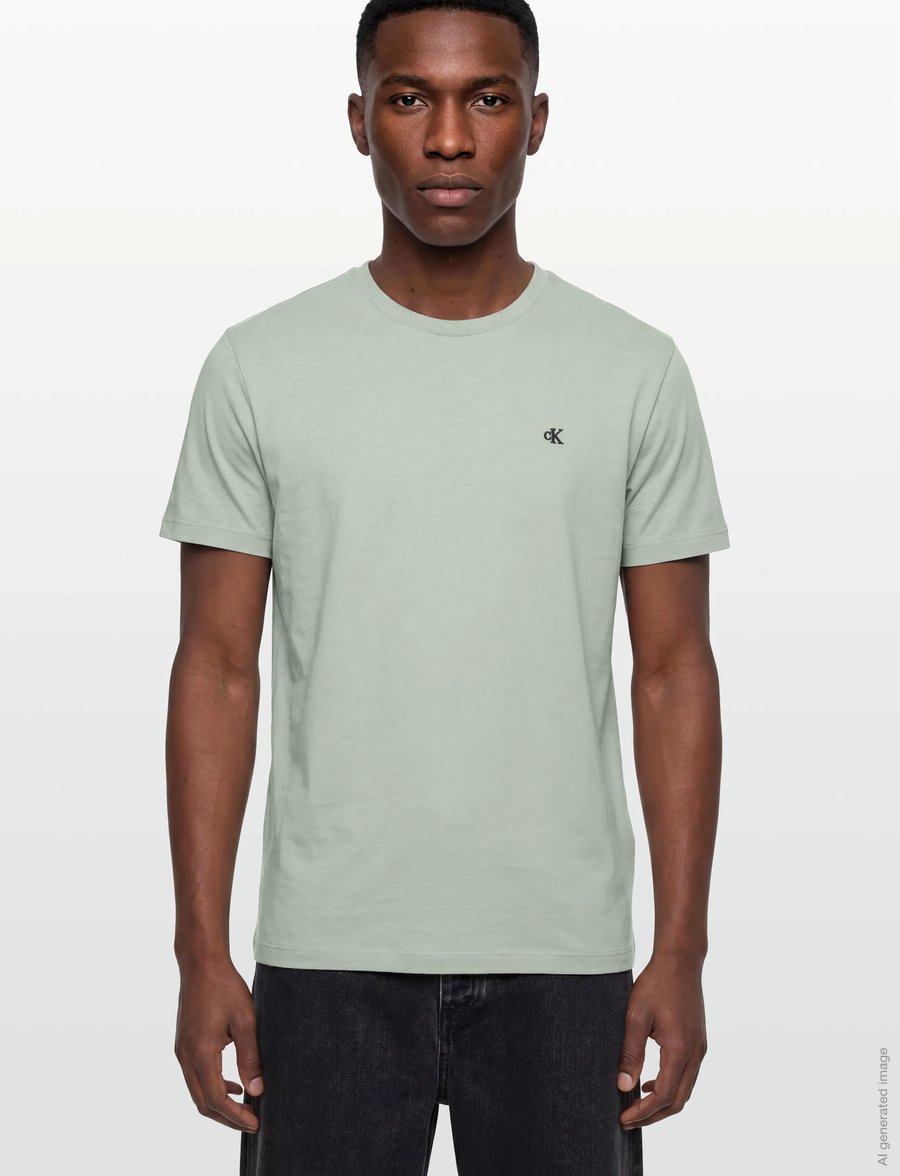 Calvin Klein Jeans - SS CLASSIC MONOGRAM TEE - kortärmade t-shirts - pale meadow - 3