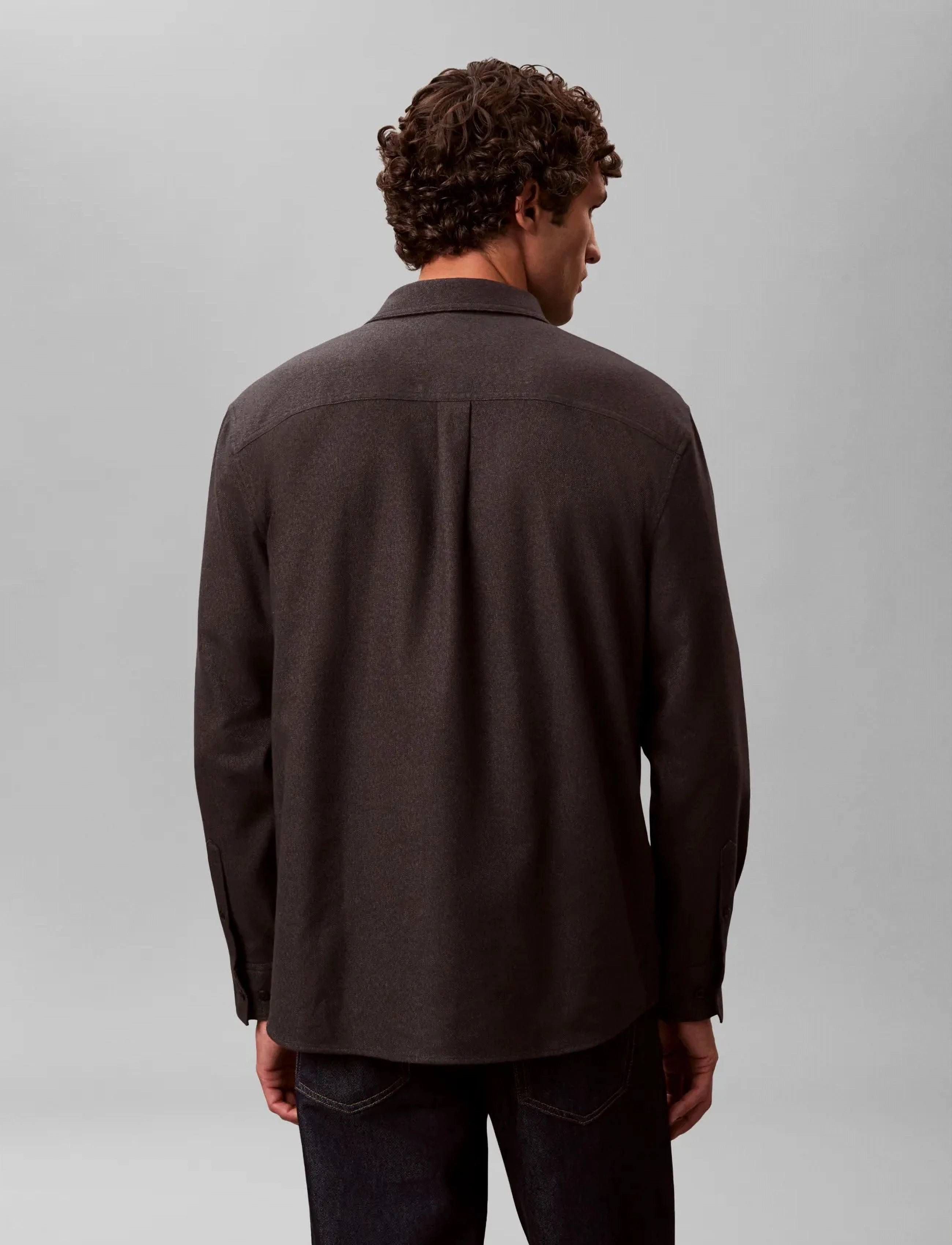 Calvin Klein Jeans - LS MELANGE FLANNEL EASY SHIRT - flanellskjortor - black - 2