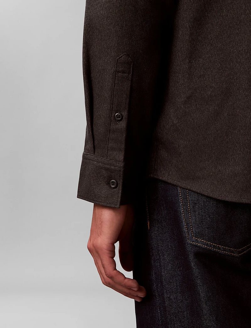 Calvin Klein Jeans - LS MELANGE FLANNEL EASY SHIRT - flanellskjortor - black - 5