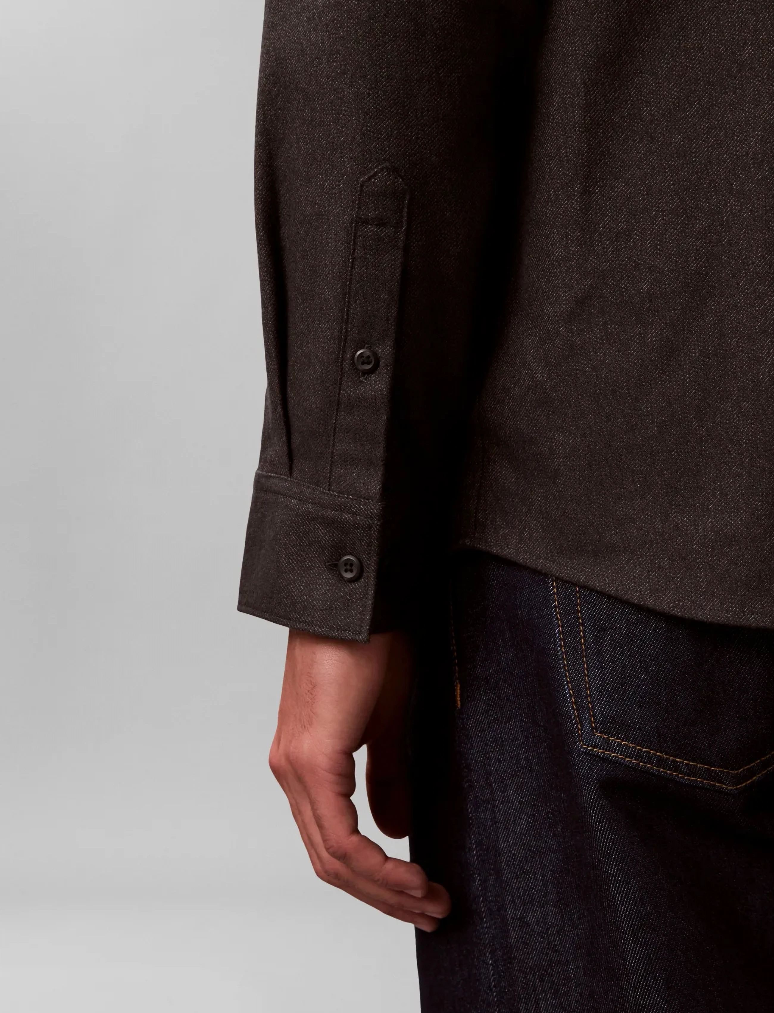 Calvin Klein Jeans - LS MELANGE FLANNEL EASY SHIRT - flanellskjortor - black - 5