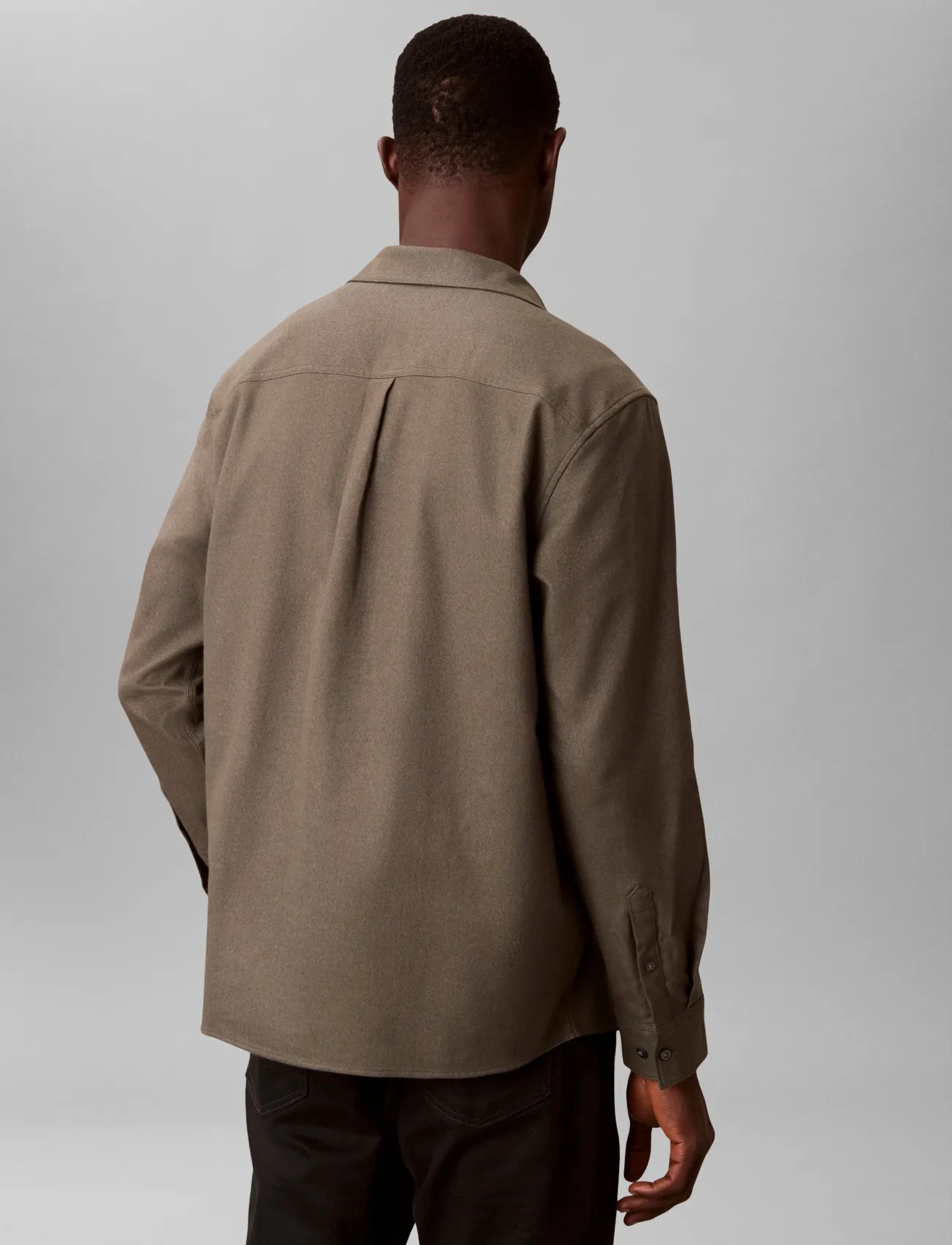 Calvin Klein Jeans - LS MELANGE FLANNEL EASY SHIRT - flannel-skjorter - fatigue - 2