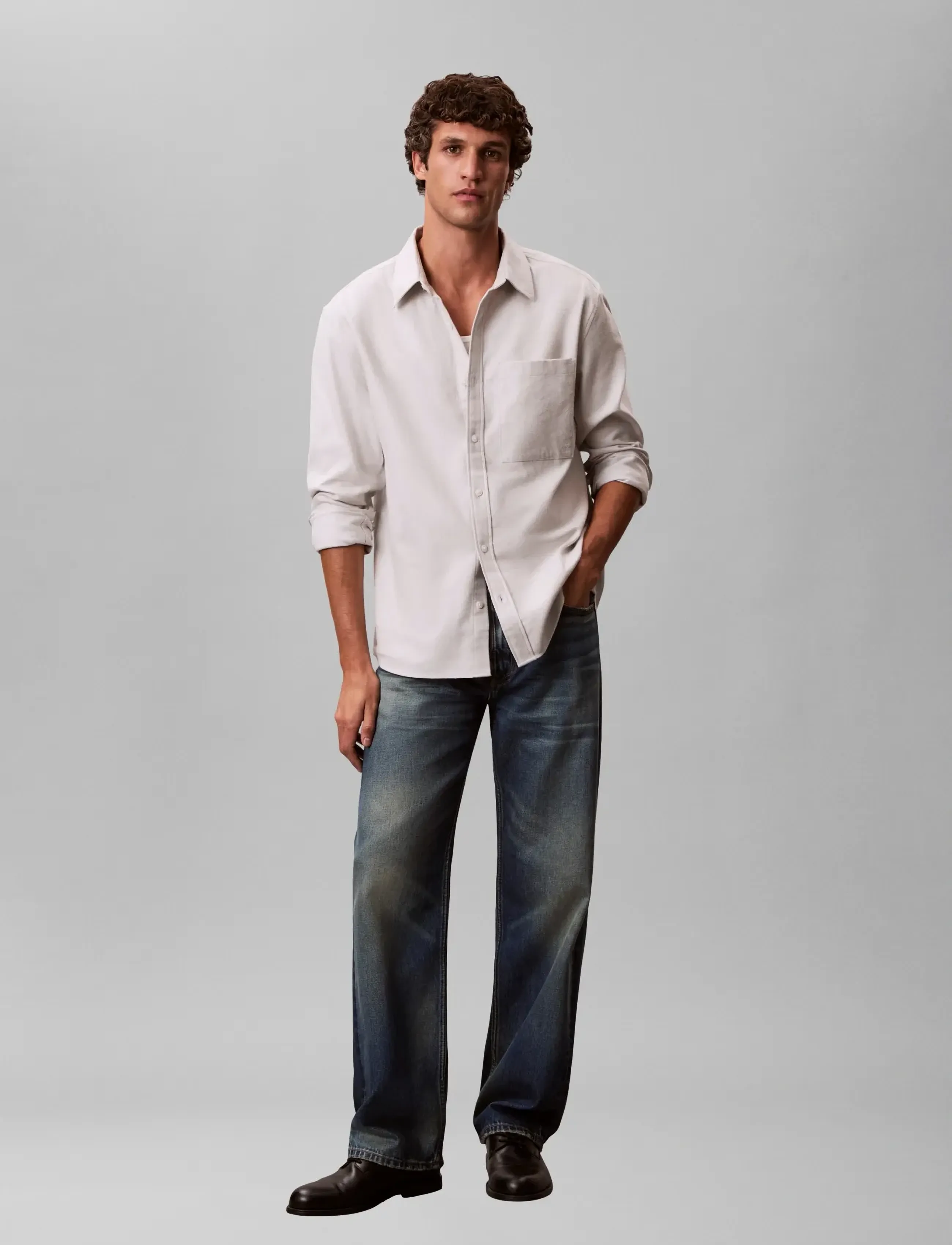Calvin Klein Jeans - LS MELANGE FLANNEL EASY SHIRT - flannel-skjorter - harbor mist - 3