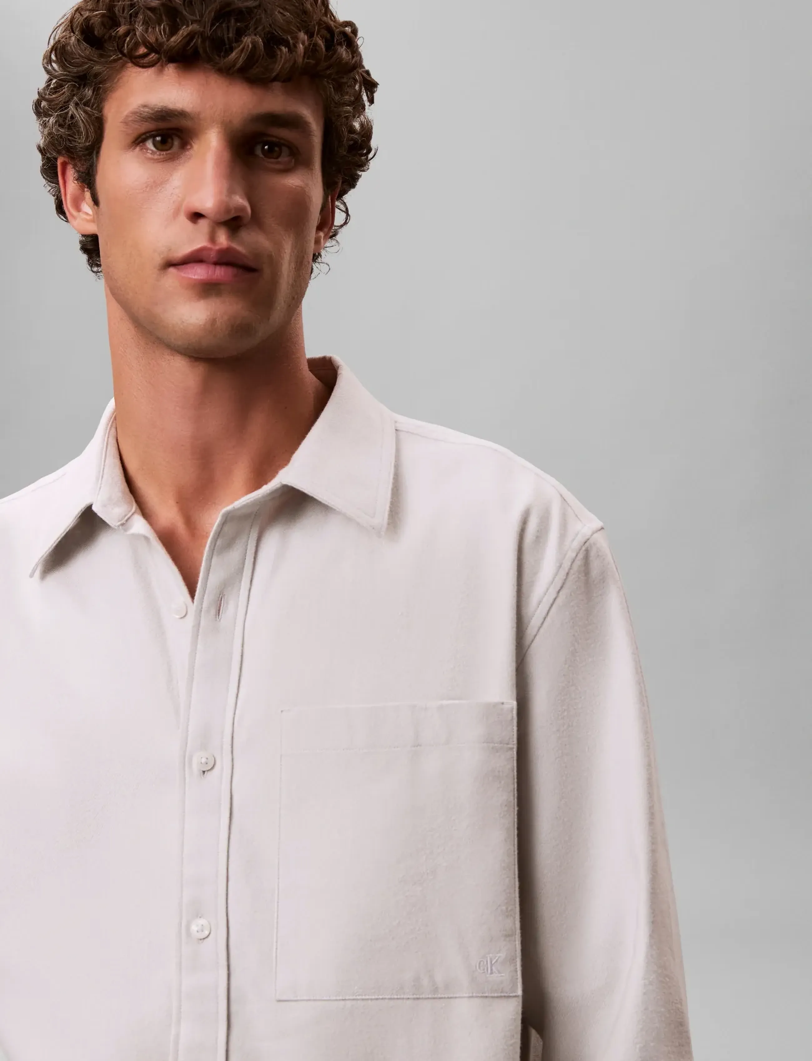 Calvin Klein Jeans - LS MELANGE FLANNEL EASY SHIRT - flannel-skjorter - harbor mist - 4