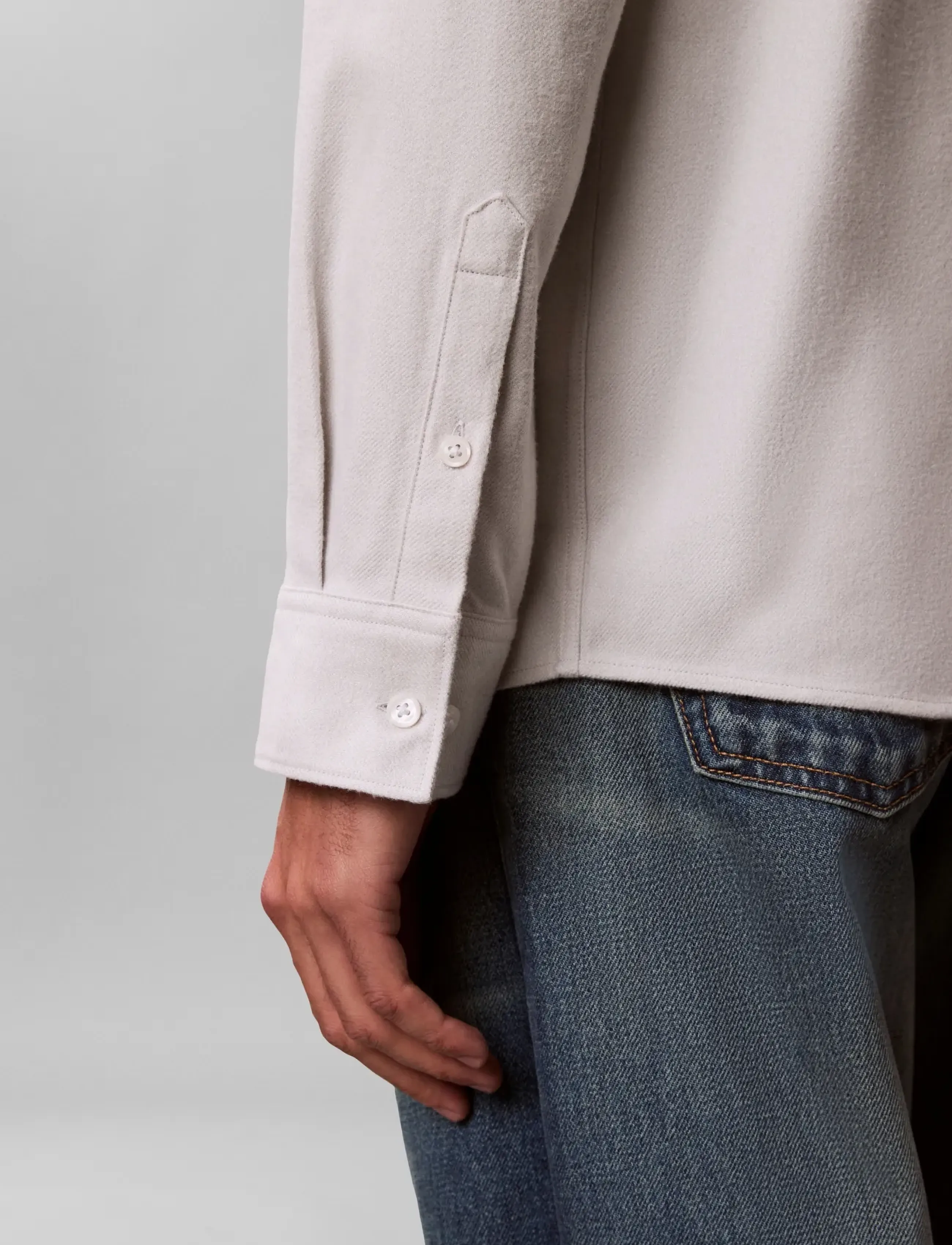 Calvin Klein Jeans - LS MELANGE FLANNEL EASY SHIRT - flannel-skjorter - harbor mist - 5