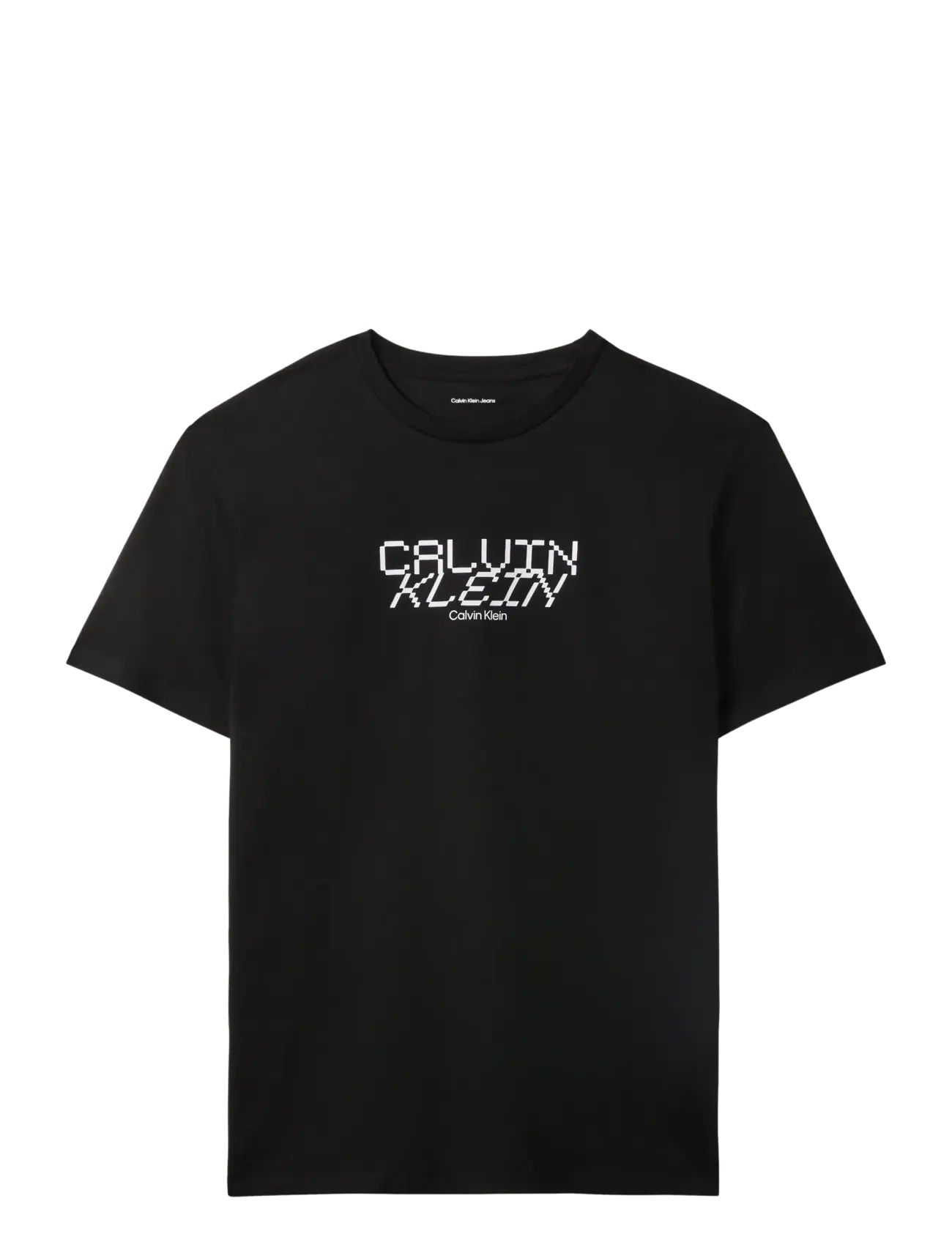 Calvin Klein Jeans SS 30s WHSL SP CALVIN FUTURA GRA - T-shirts - BLACK / black